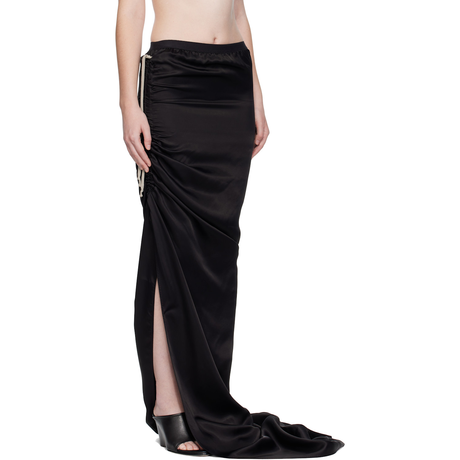  Rick Owens Black Concordians Edfu Maxi Skirt 