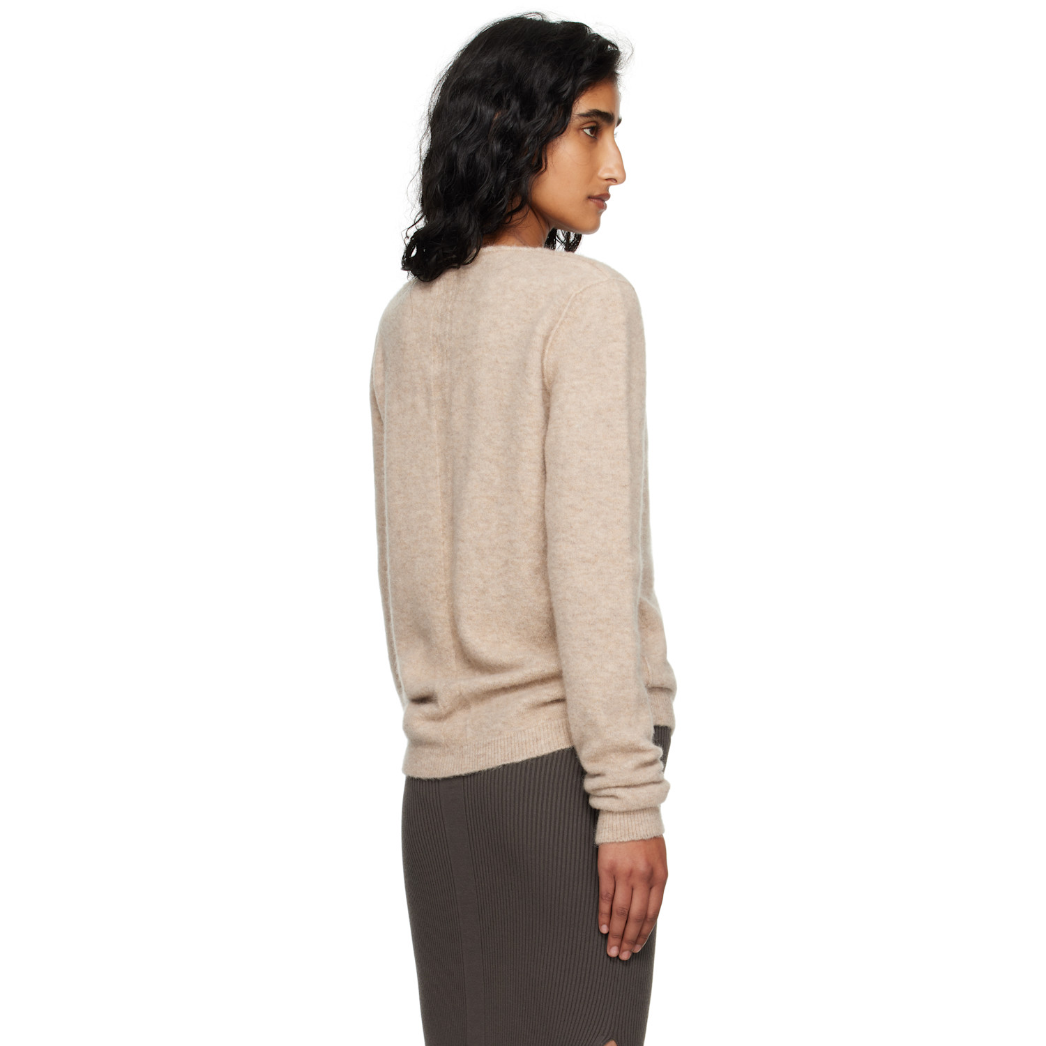  Rick Owens Gray Concordians Ls Sweater 