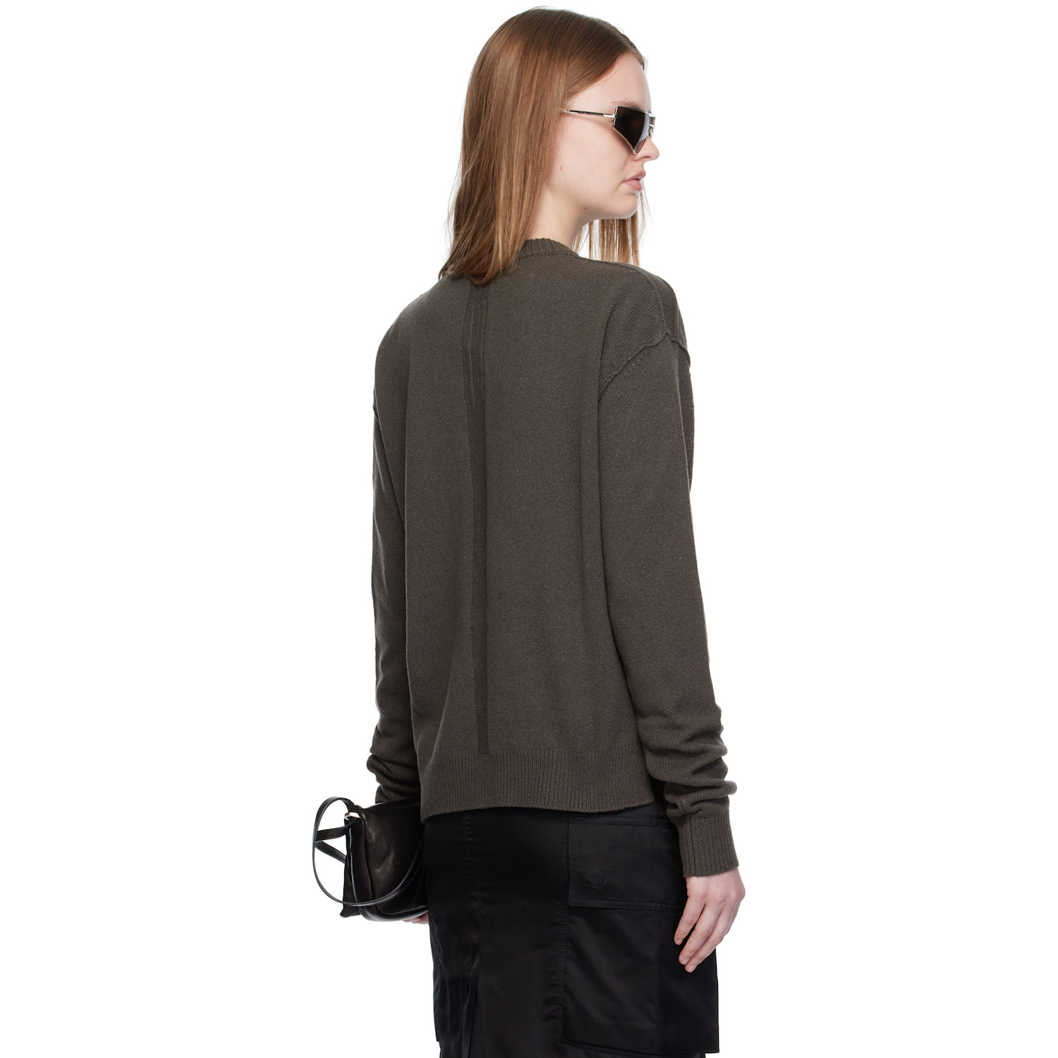  Rick Owens Gray Concordians Round Neck Sweater 