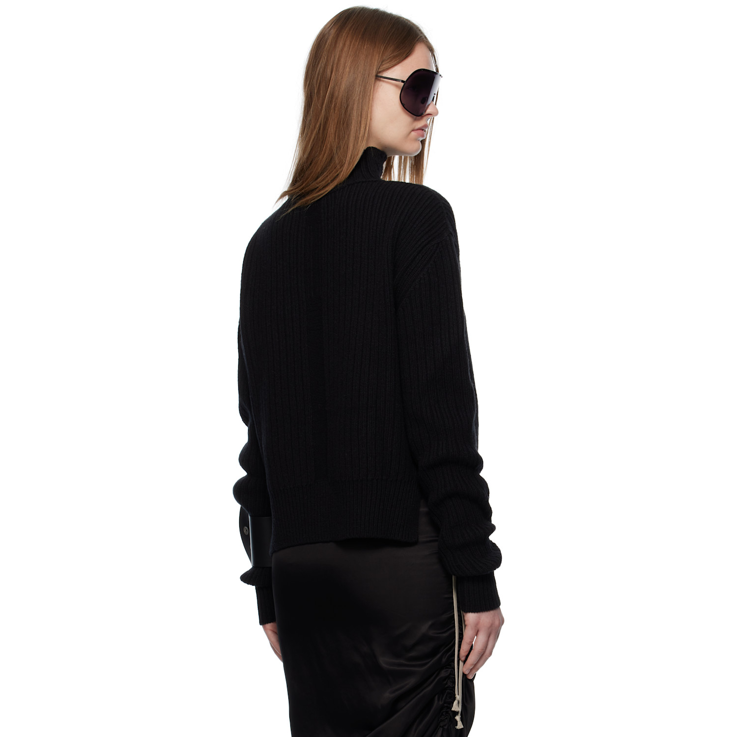  Rick Owens Black Concordians Fisherman Turtleneck 