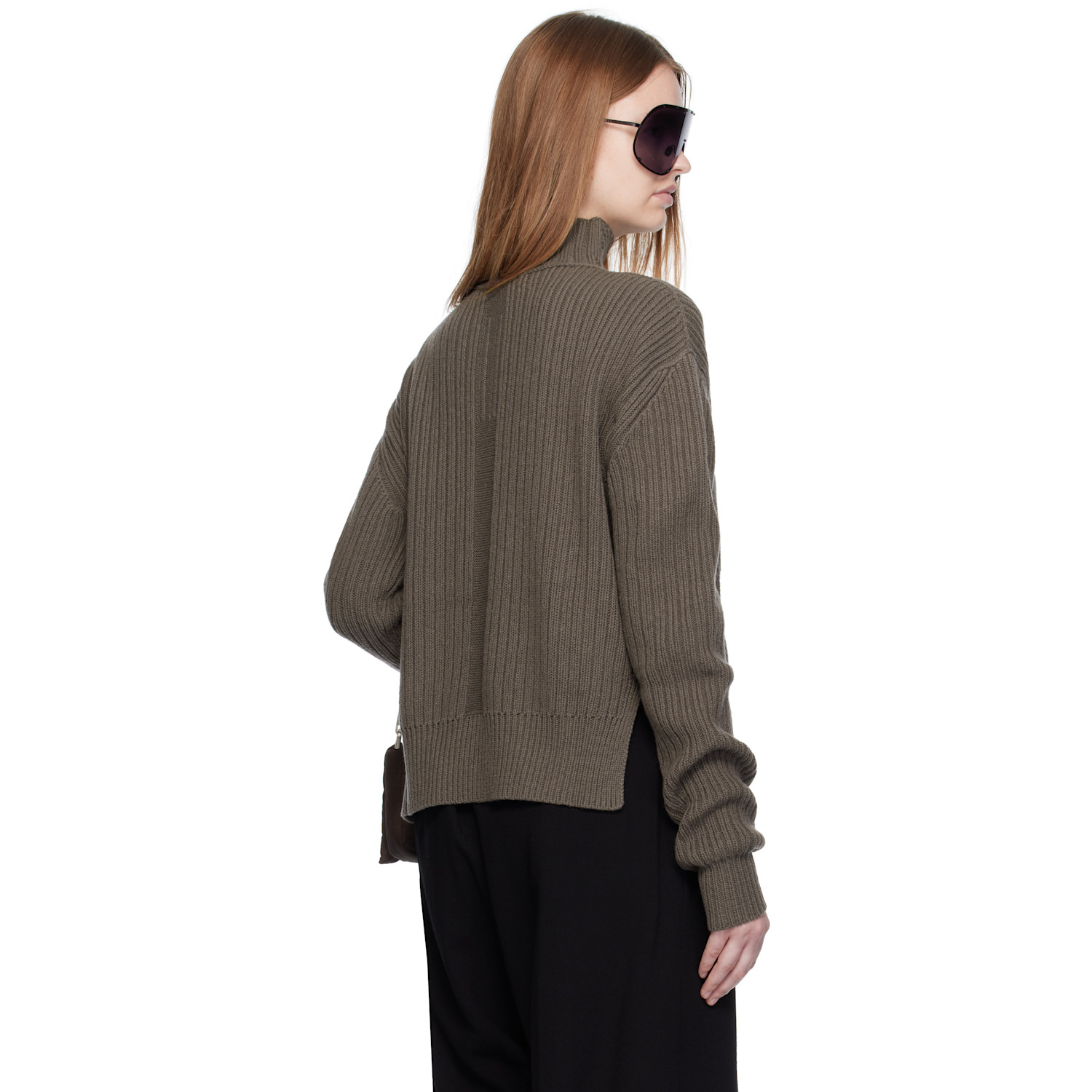  Rick Owens Gray Concordians Fisherman Turtleneck 