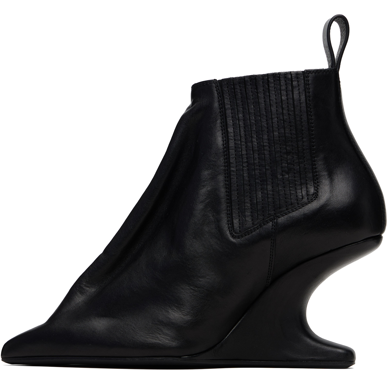  Rick Owens Black Concordians Runway Ankle Sharp Boots 