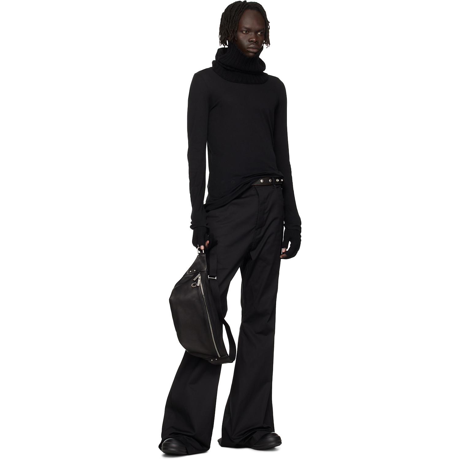 Rick Owens Black Concordians Touchscreen Gloves 