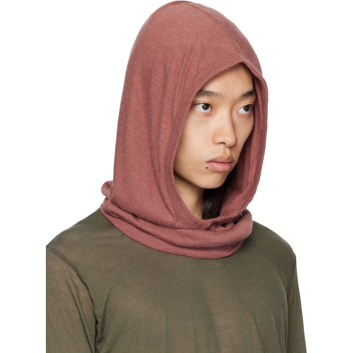  Rick Owens Pink Concordians Knit Hood 