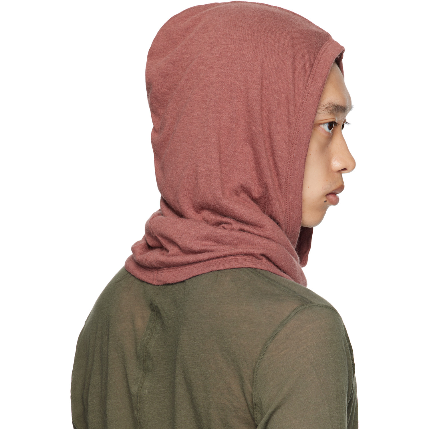  Rick Owens Pink Concordians Knit Hood 