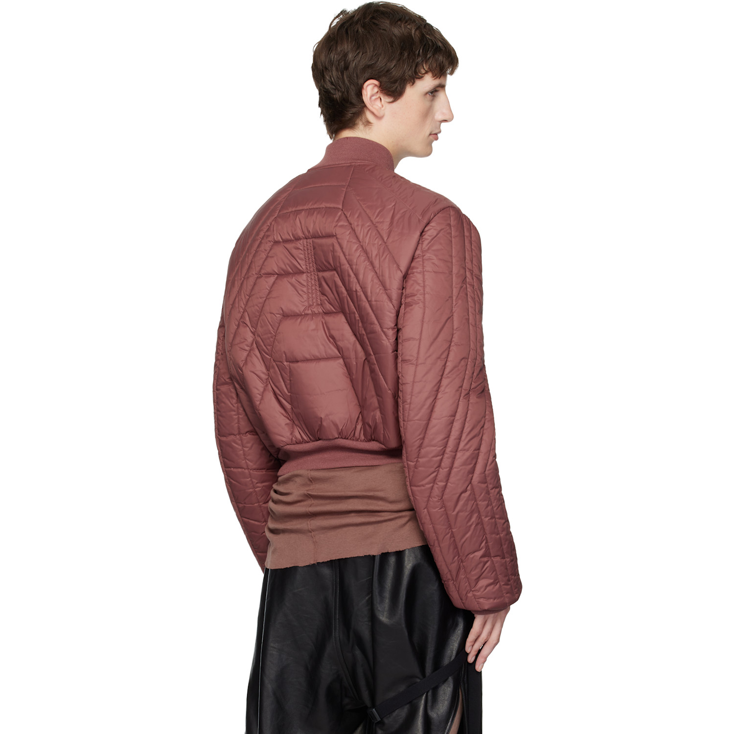 Rick Owens Pink Concordians Quilted Flight Down Jacket 
