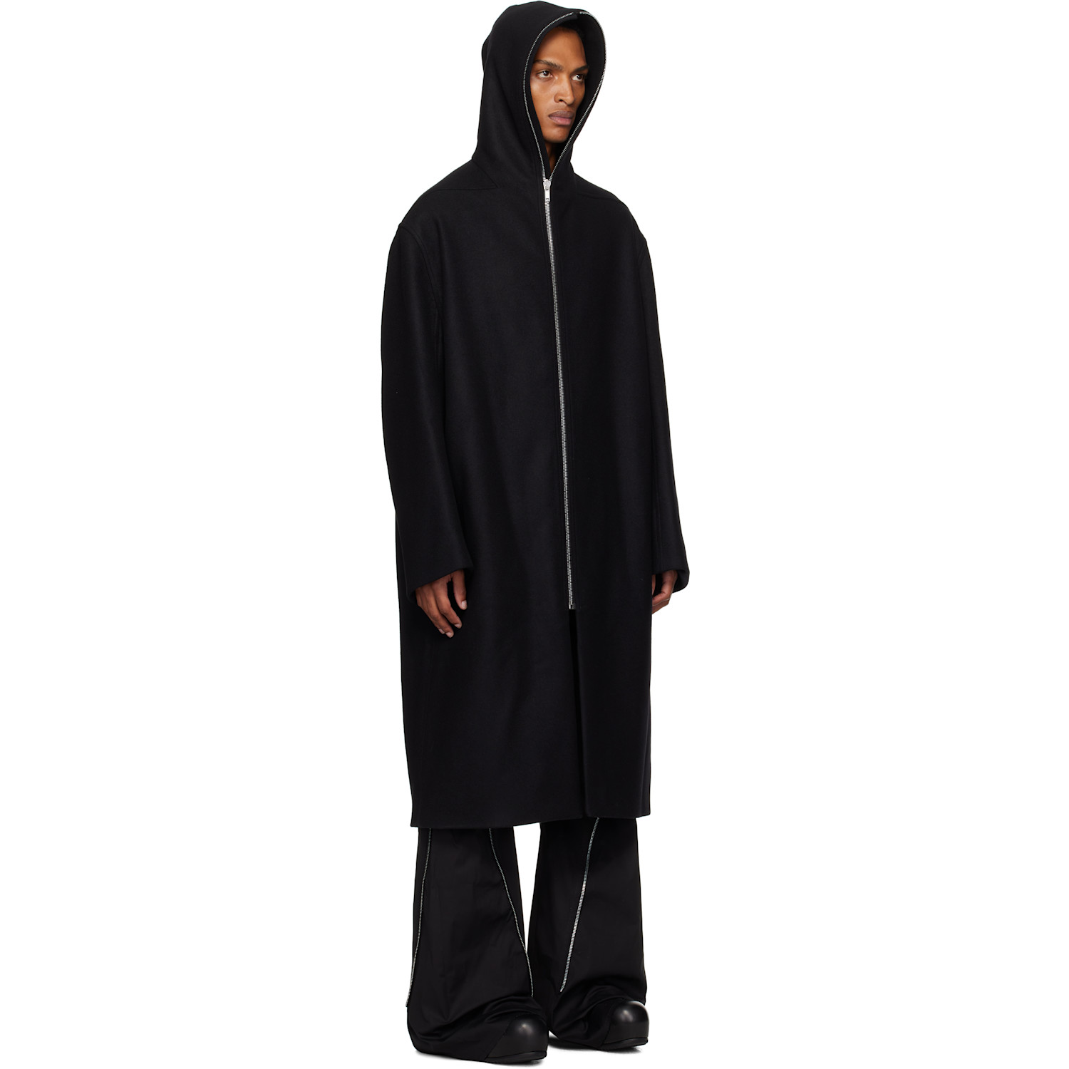  Rick Owens Black Concordians Mac Coat 