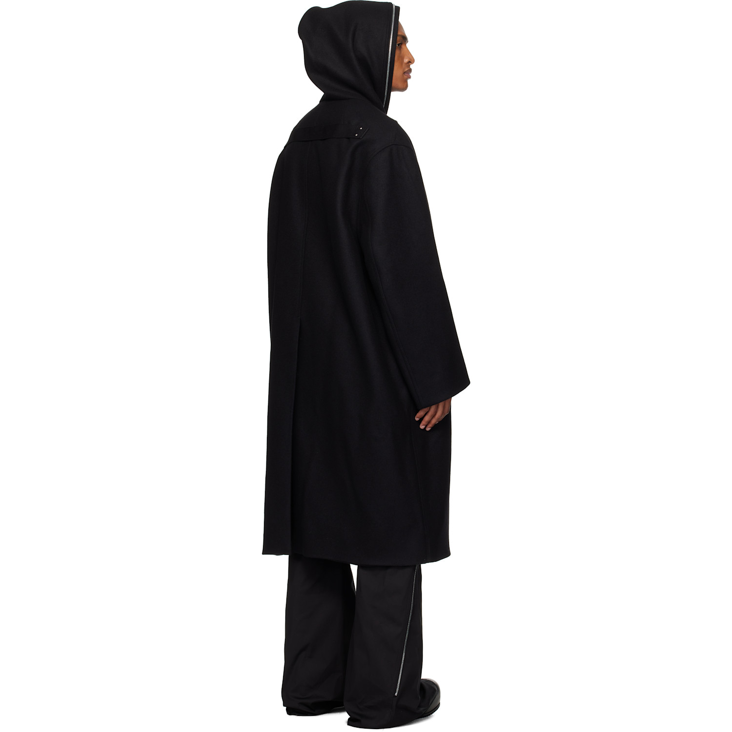  Rick Owens Black Concordians Mac Coat 