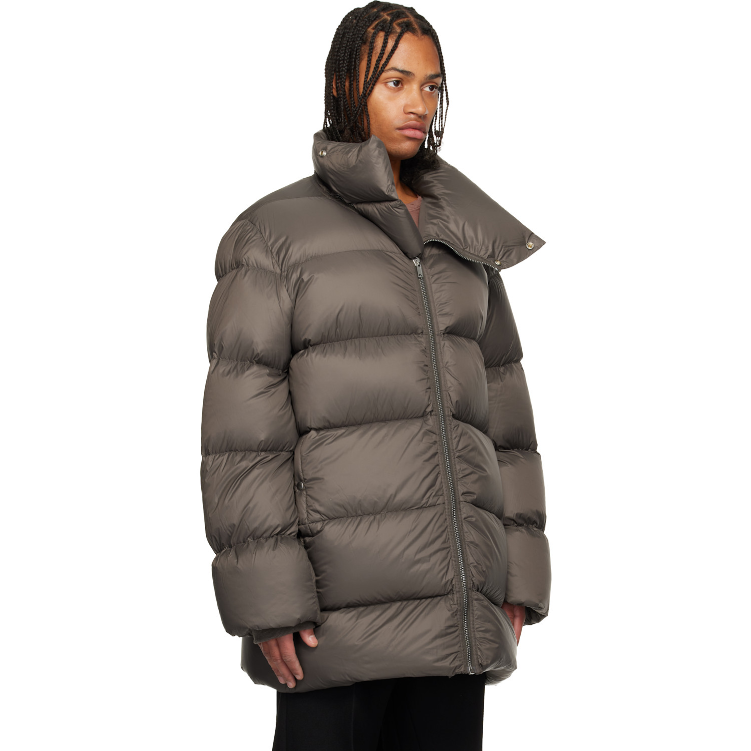  Rick Owens Gray Concordians Turtle Down Coat 
