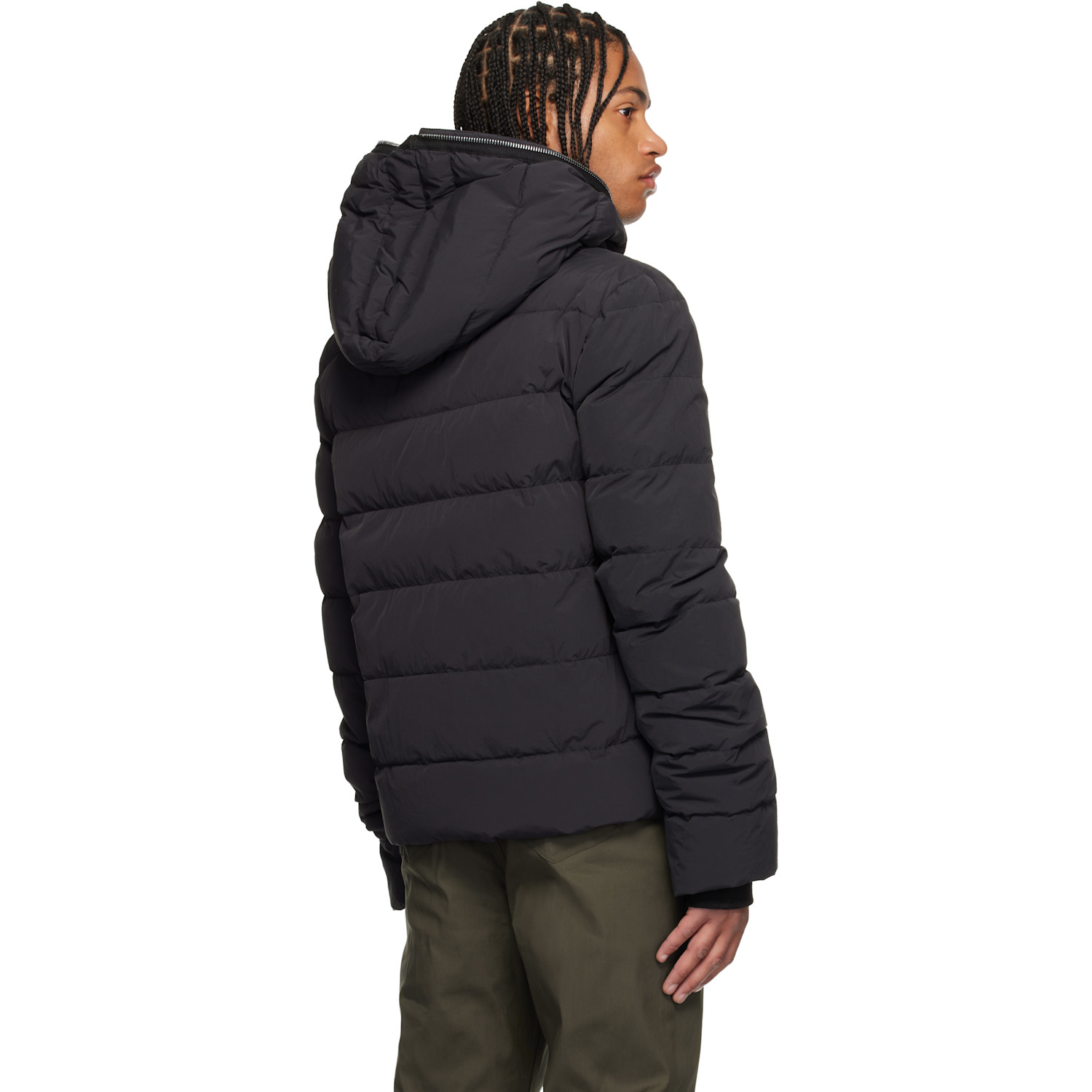  Rick Owens Black Concordians Quilted Down Jacket 