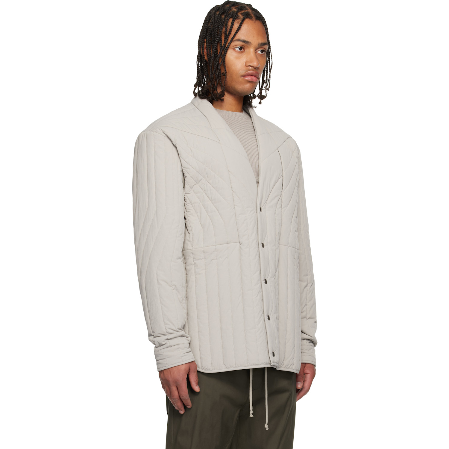  Rick Owens Off-white Concordians Ls Quilted Liner Down Jacket 