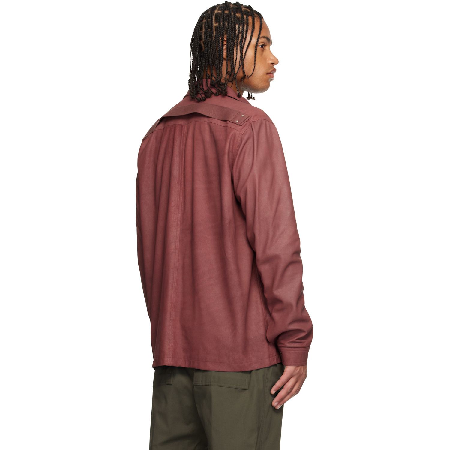  Rick Owens Pink Concordians Brad Leather Jacket 
