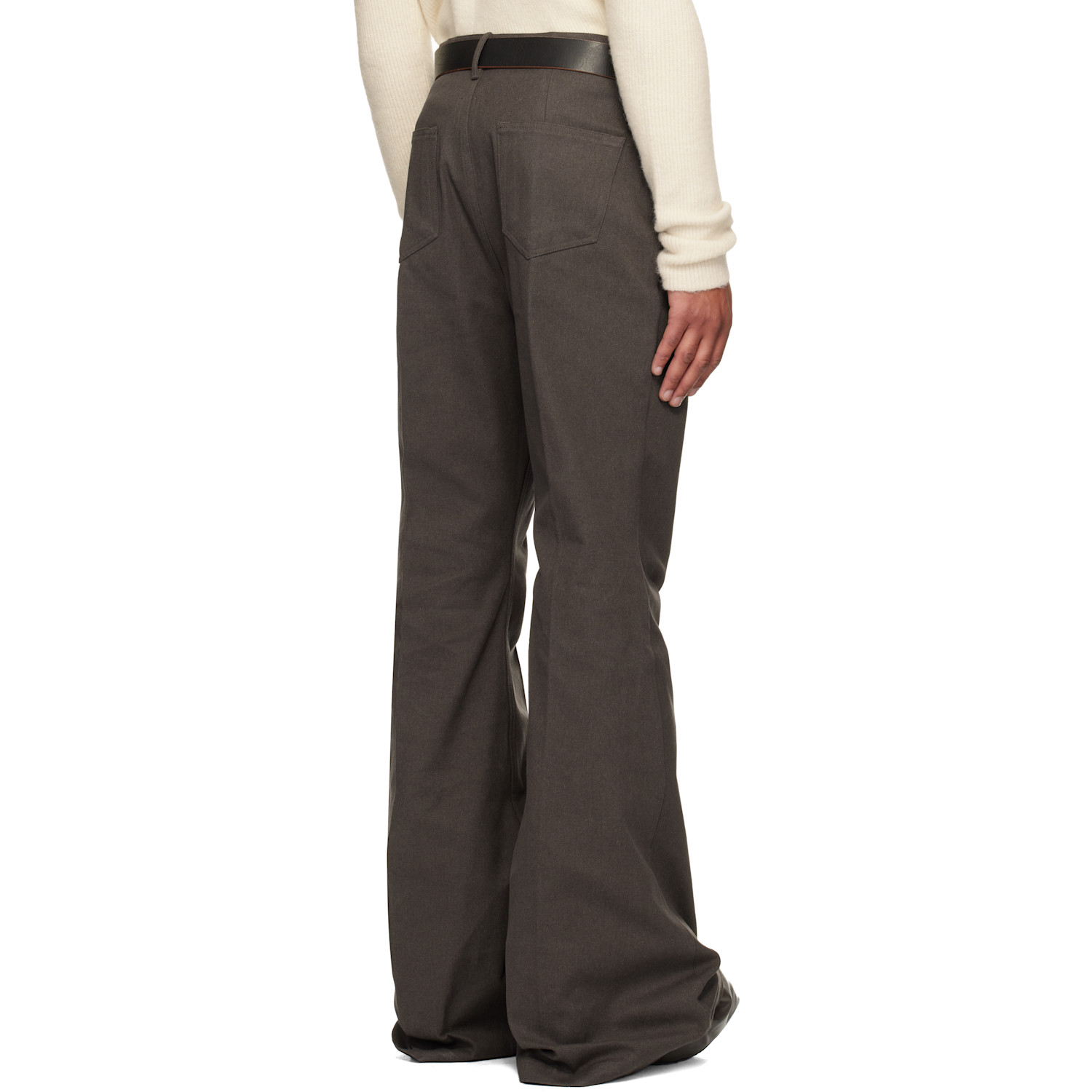  Rick Owens Brown Concordians Bolan Jeans 