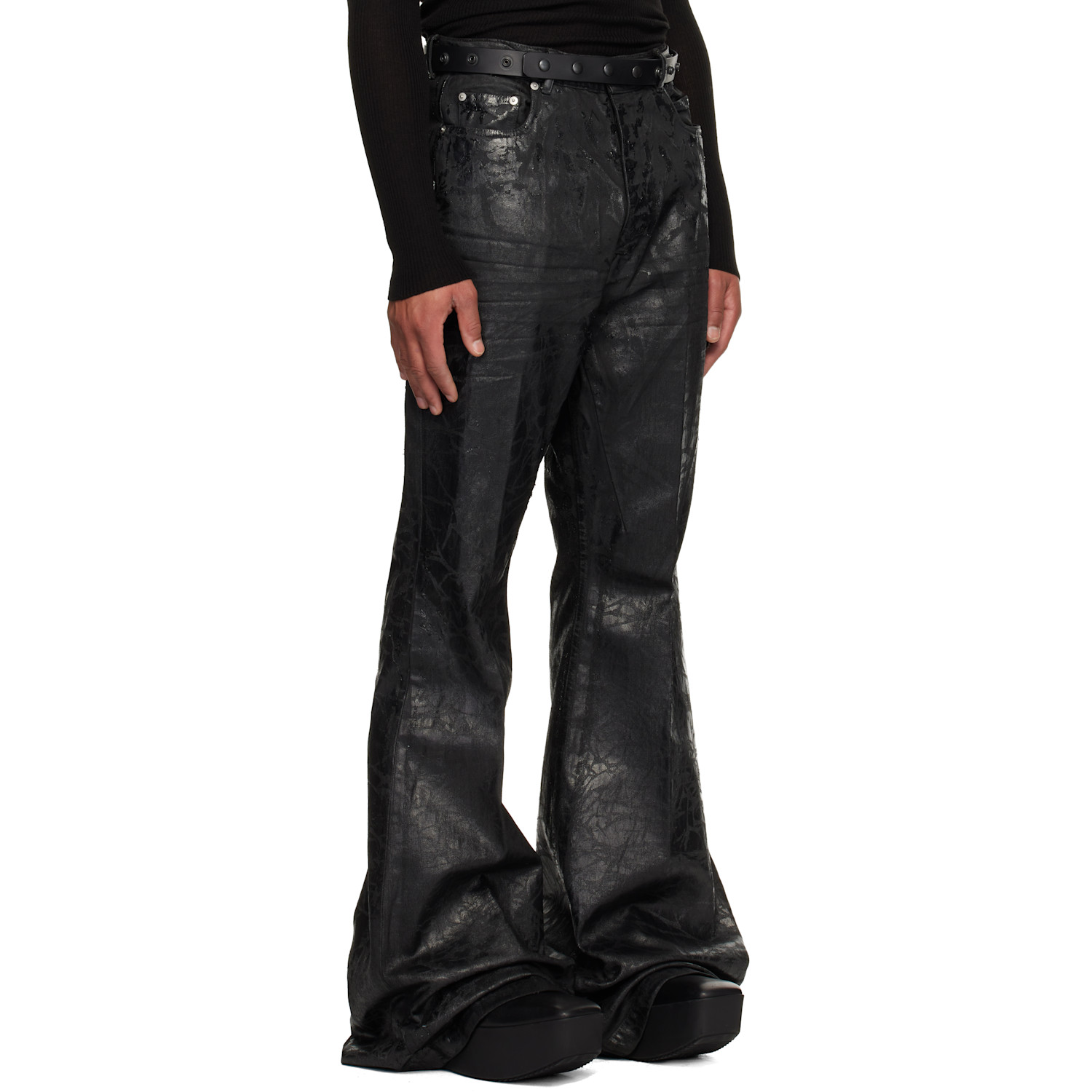 Rick Owens Black Concordians Bolans Jeans 