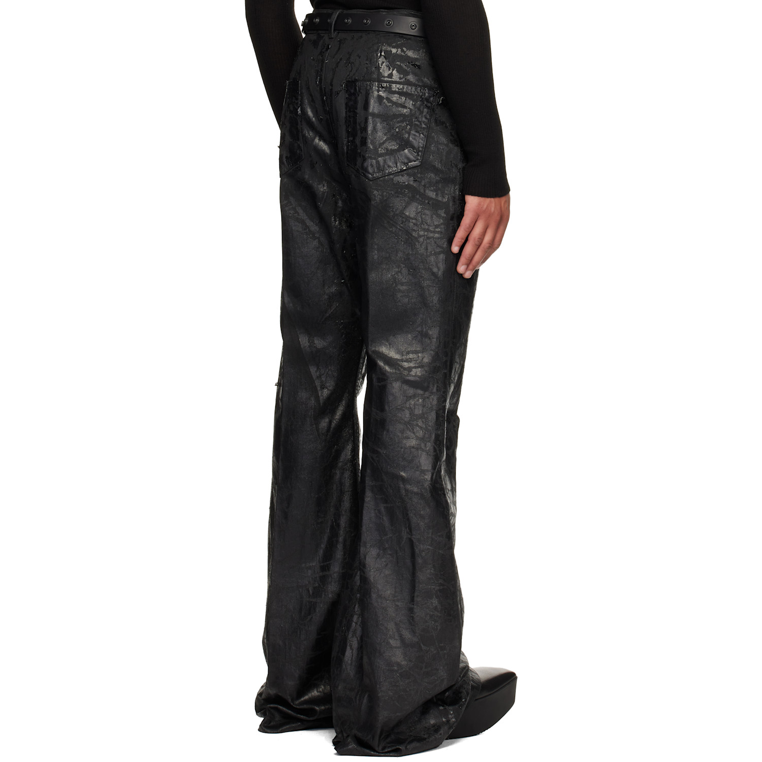  Rick Owens Black Concordians Bolans Jeans 