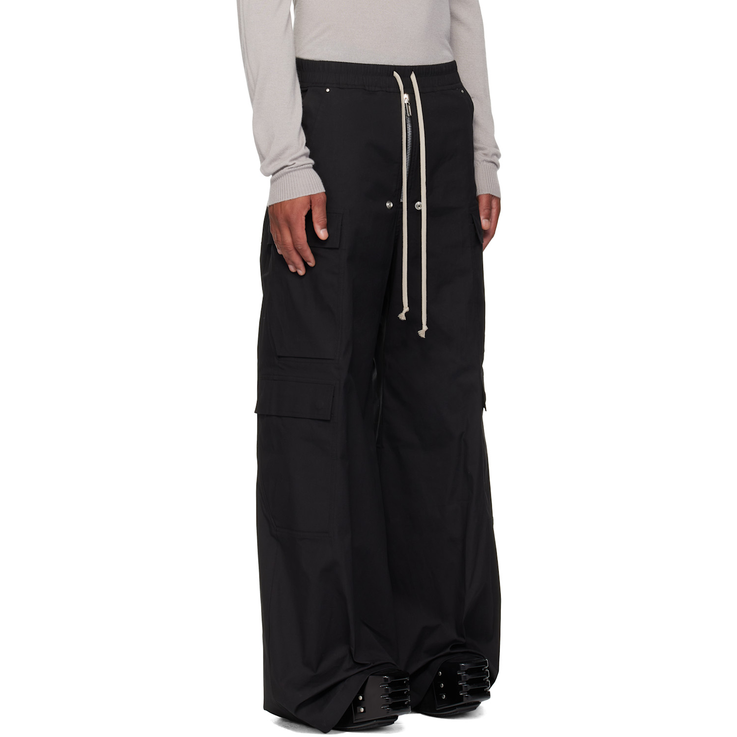  Rick Owens Black Concordians Cargobelas Cargo Pants 