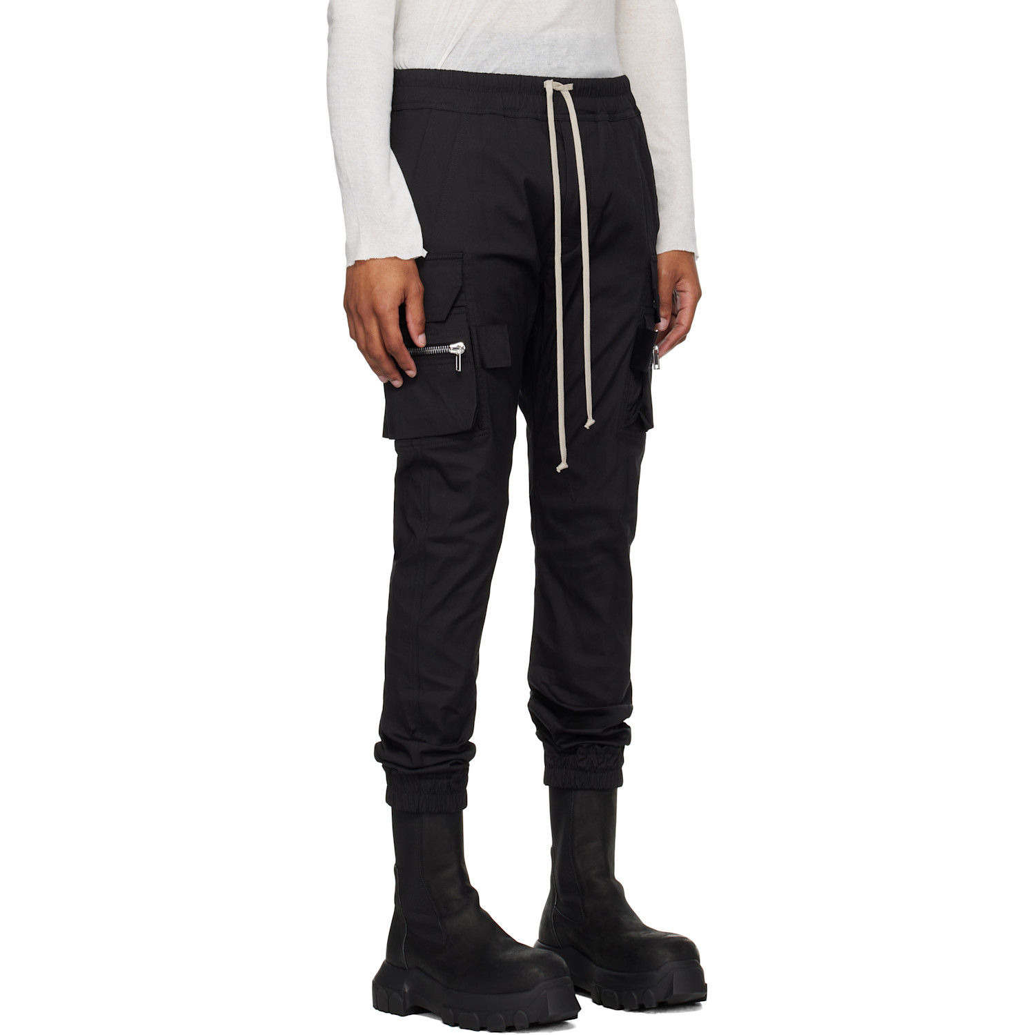  Rick Owens Black Concordians Mastodon Cargo Pants 