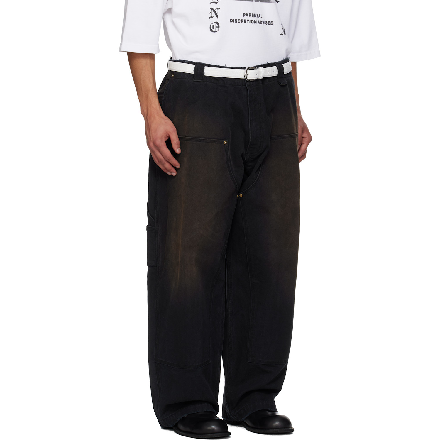  Willy Chavarria Black Workwear Toluca Trousers 