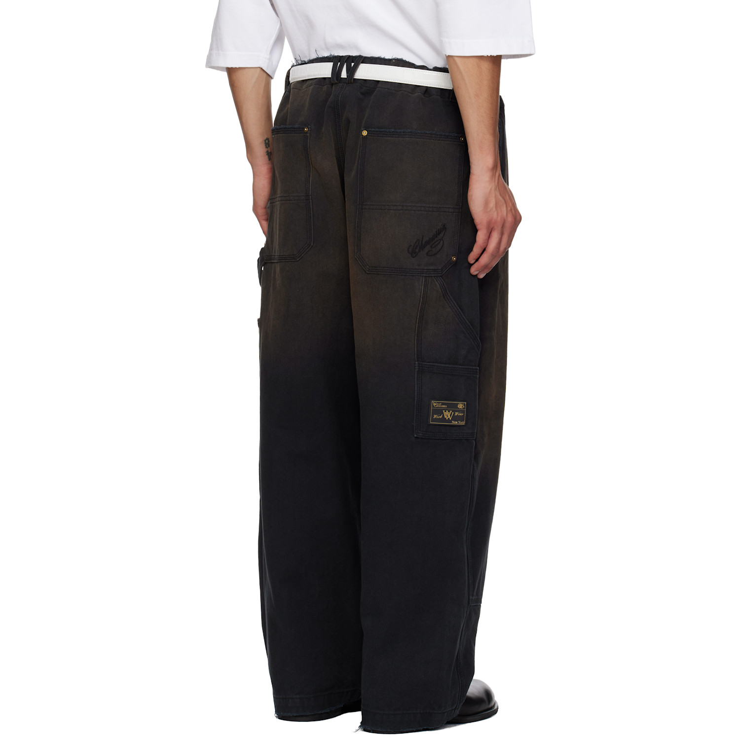  Willy Chavarria Black Workwear Toluca Trousers 