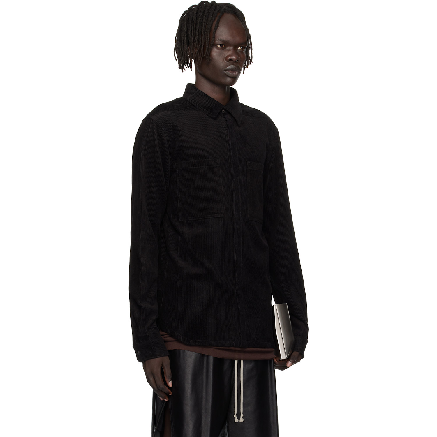  Rick Owens Black Concordians Work Shirt 