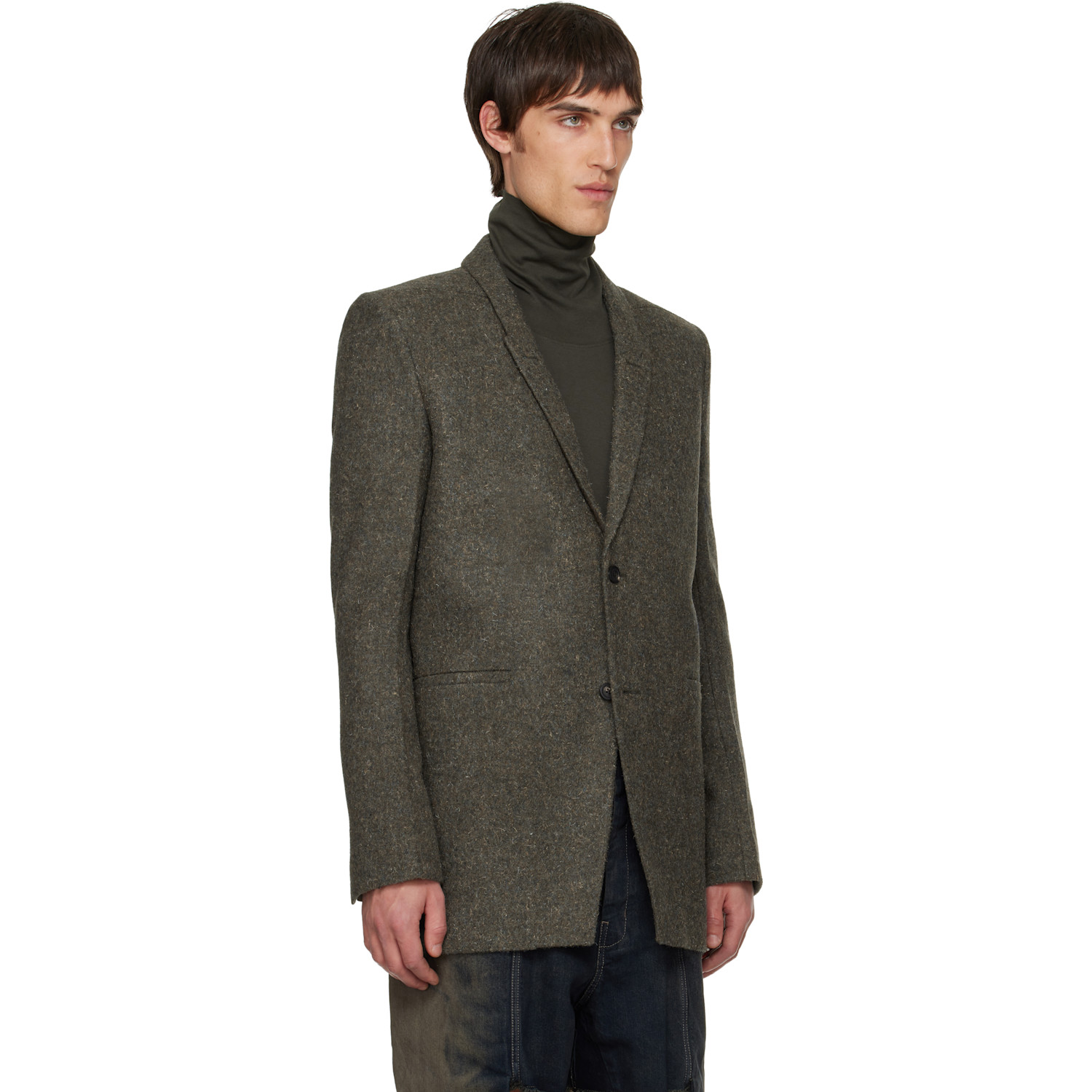  Rick Owens Khaki Concordians Runway Concordian Blazer 