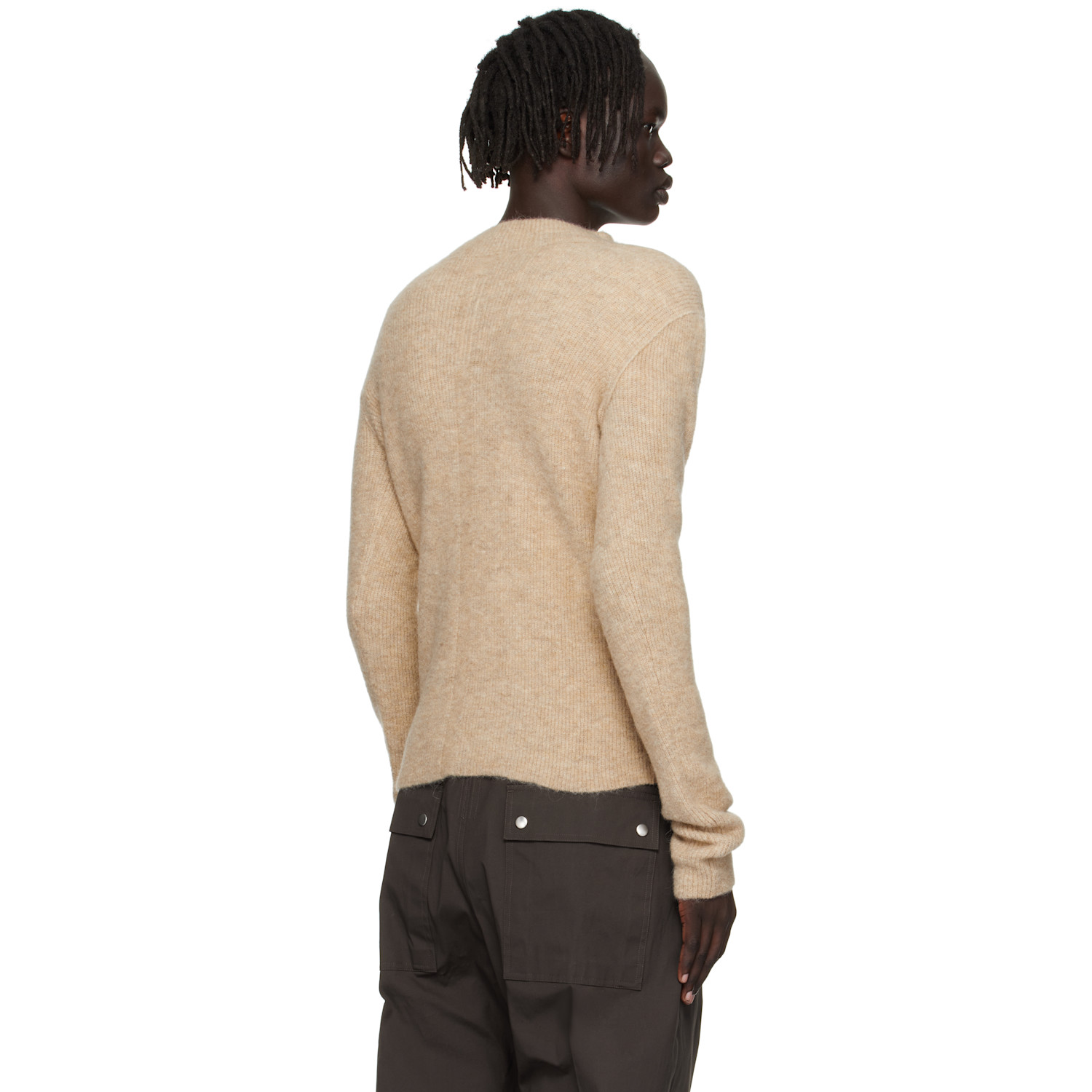  Rick Owens Beige Concordians Headon Pull Sweater 