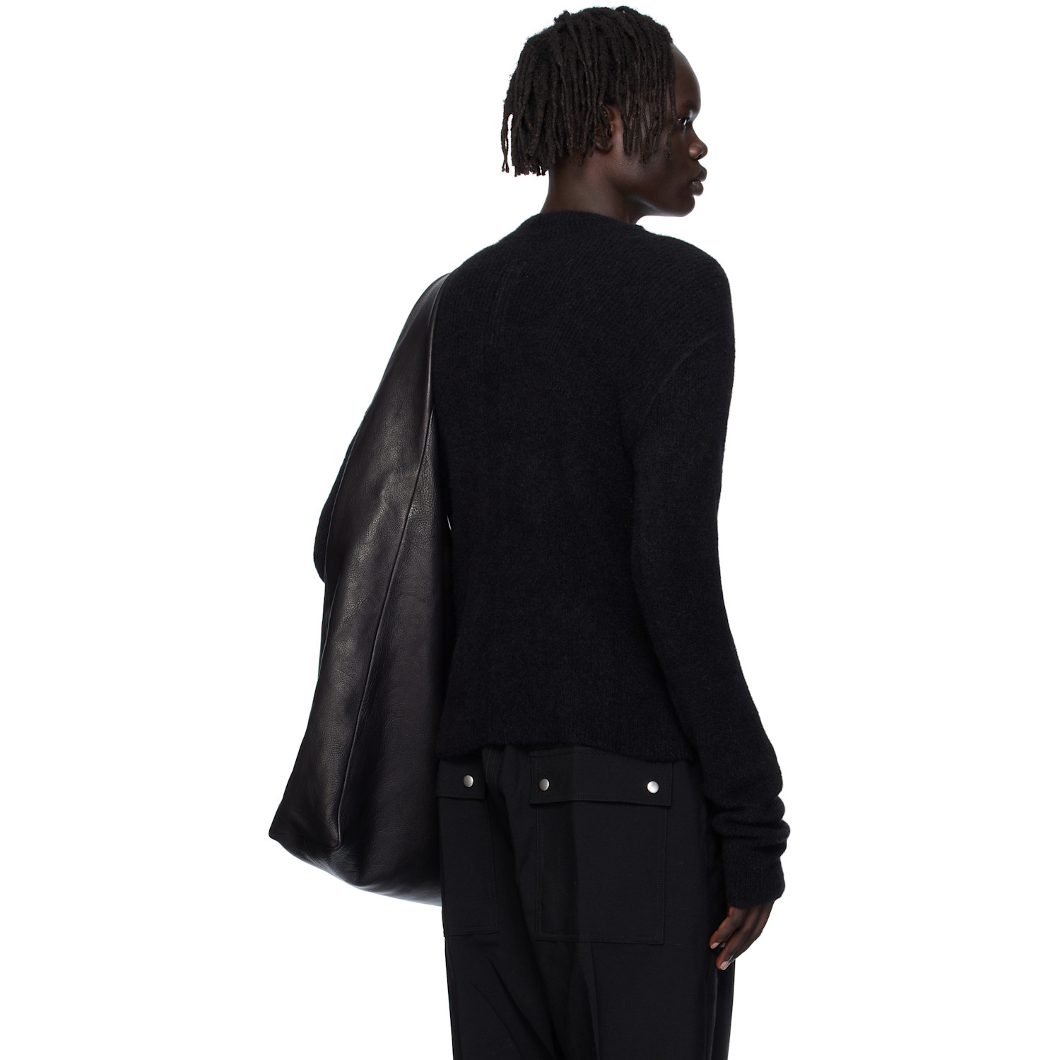 Rick Owens Black Concordians Headon Pull Sweater 