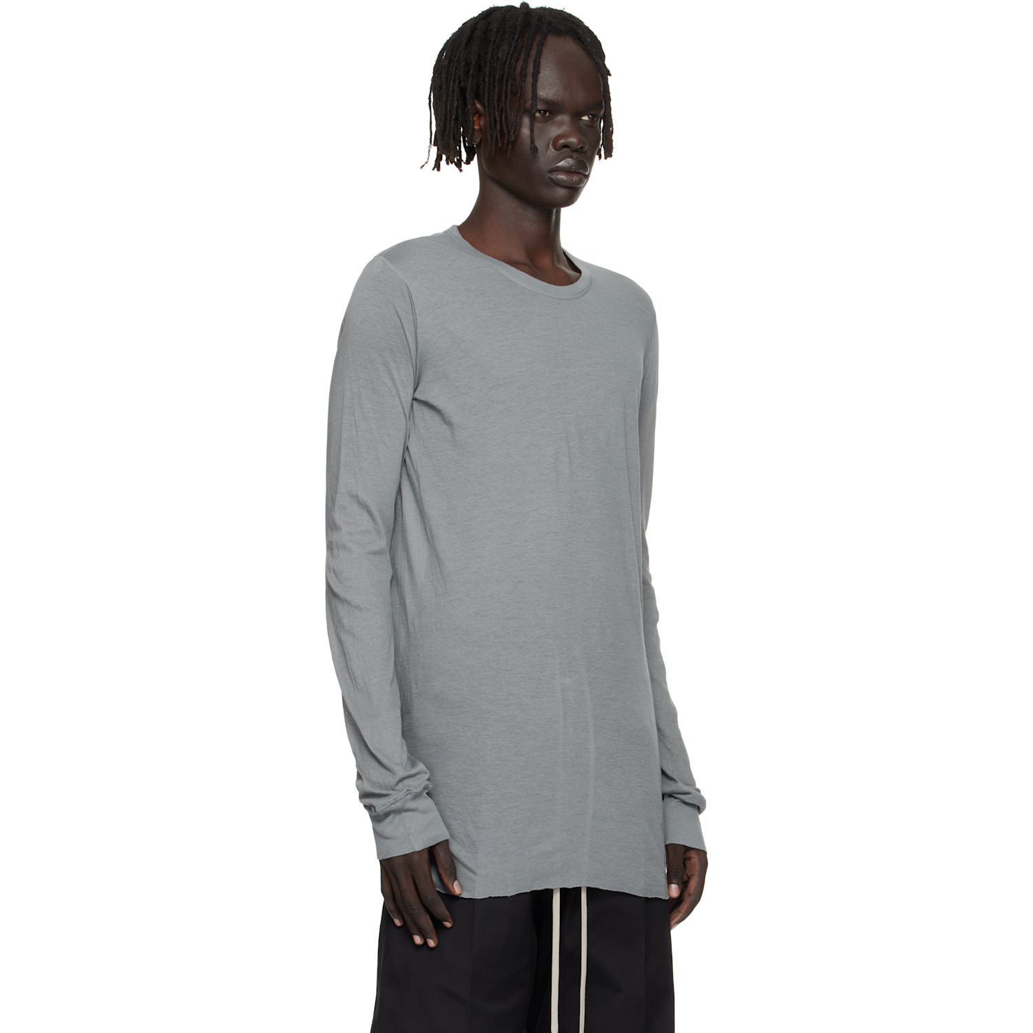  Rick Owens Gray Concordians Basic Ls T-shirt 