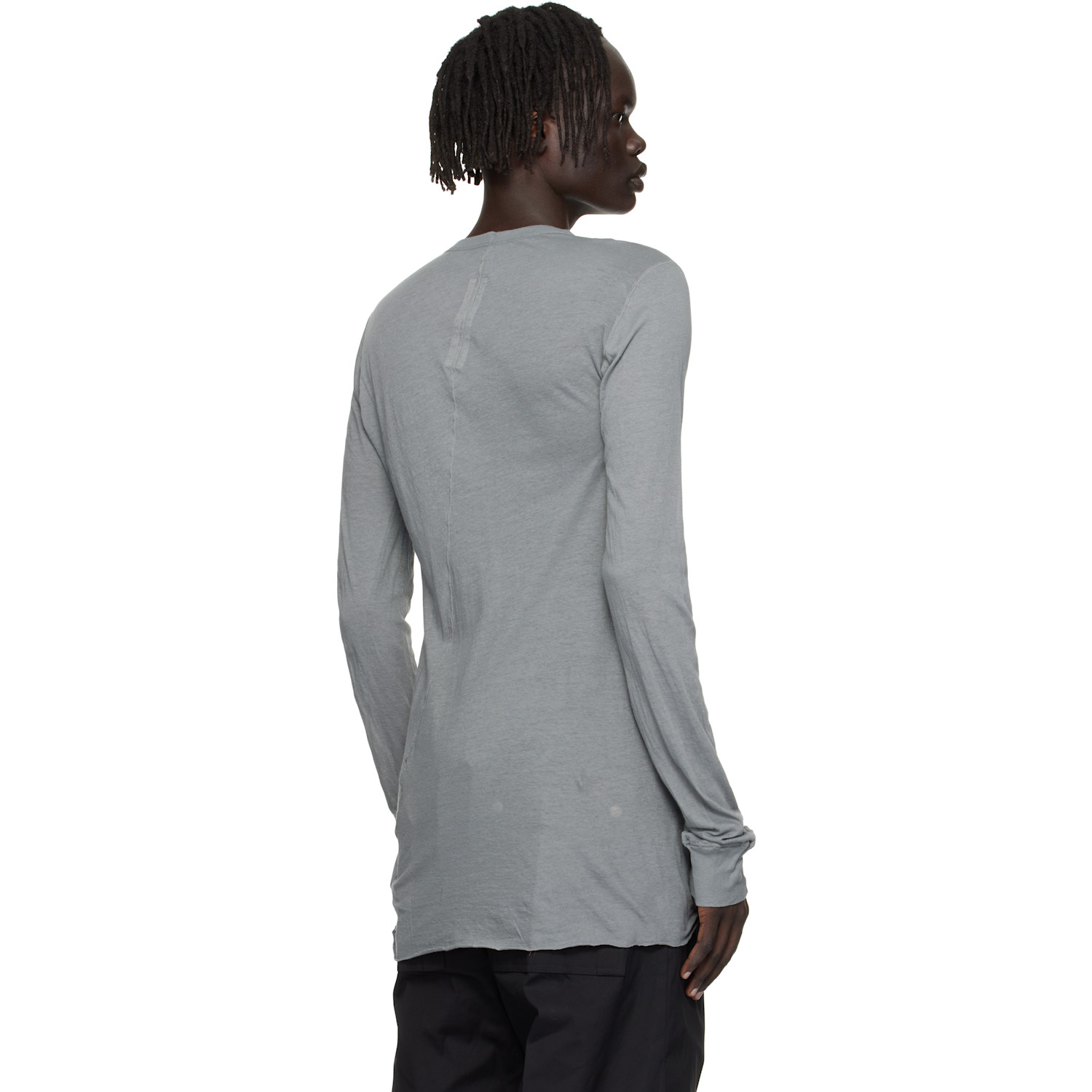  Rick Owens Gray Concordians Basic Ls T-shirt 