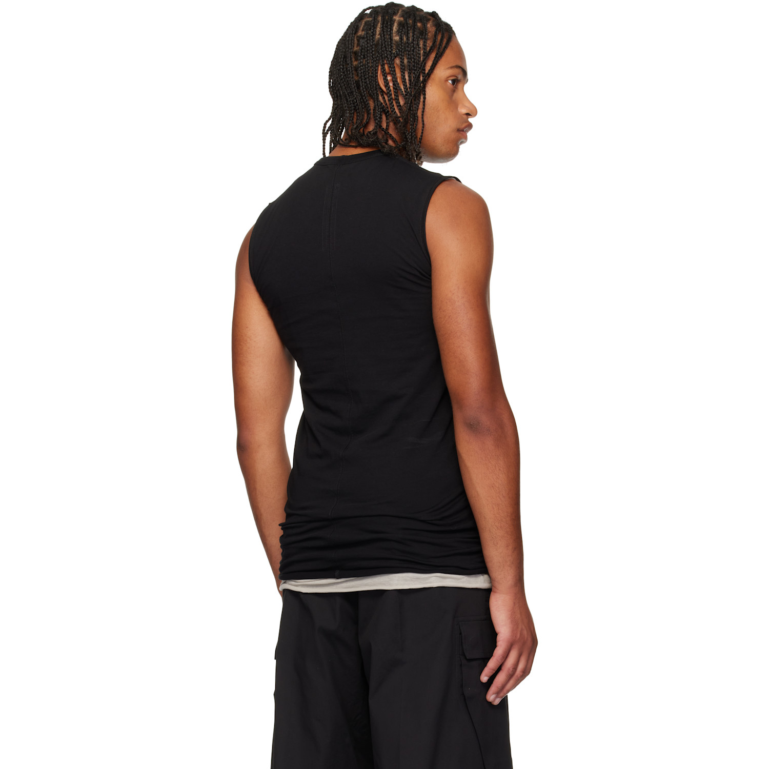  Rick Owens Black Concordians Basic Sleeveless Tank Top 