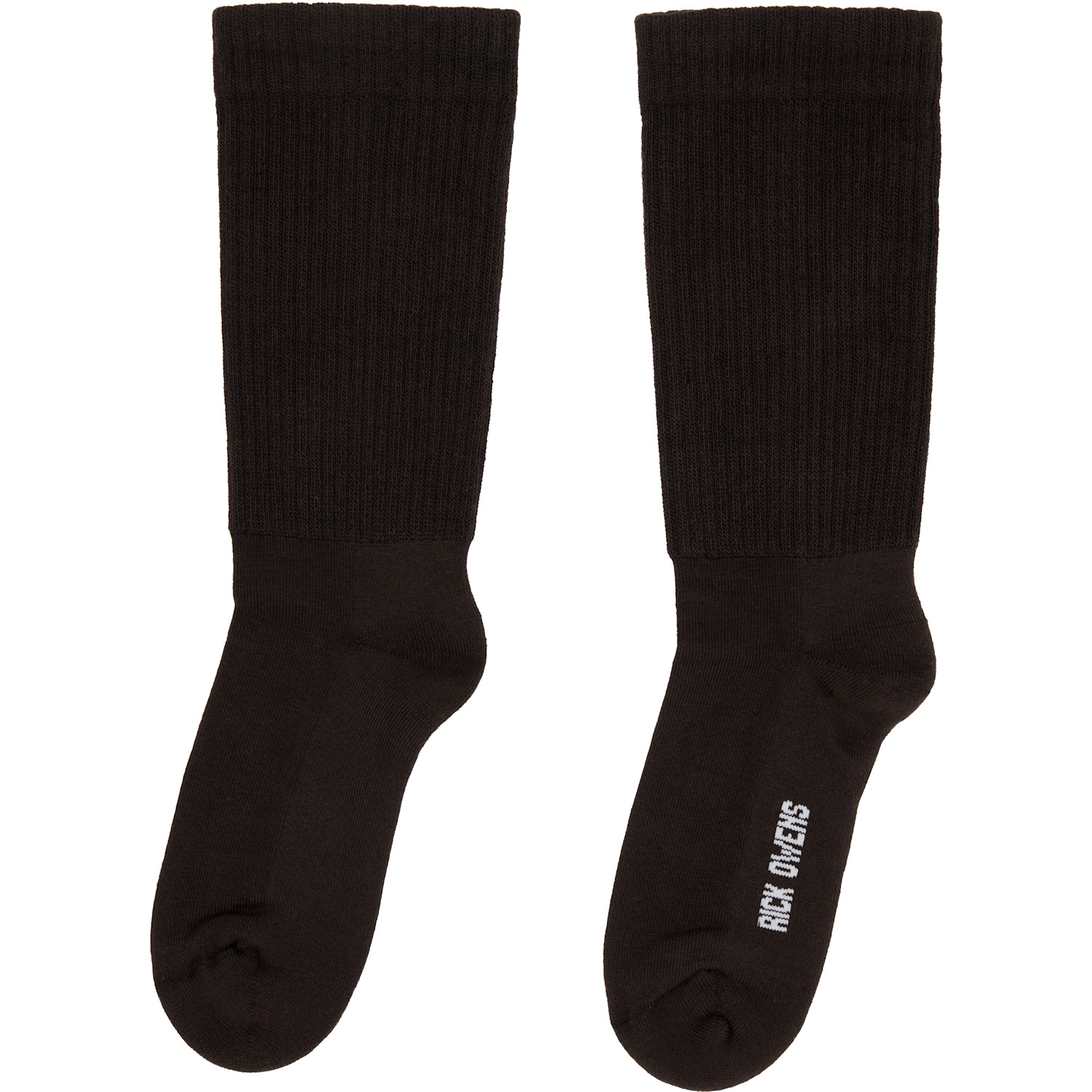  Rick Owens Gray Concordians Mid Calf Socks 