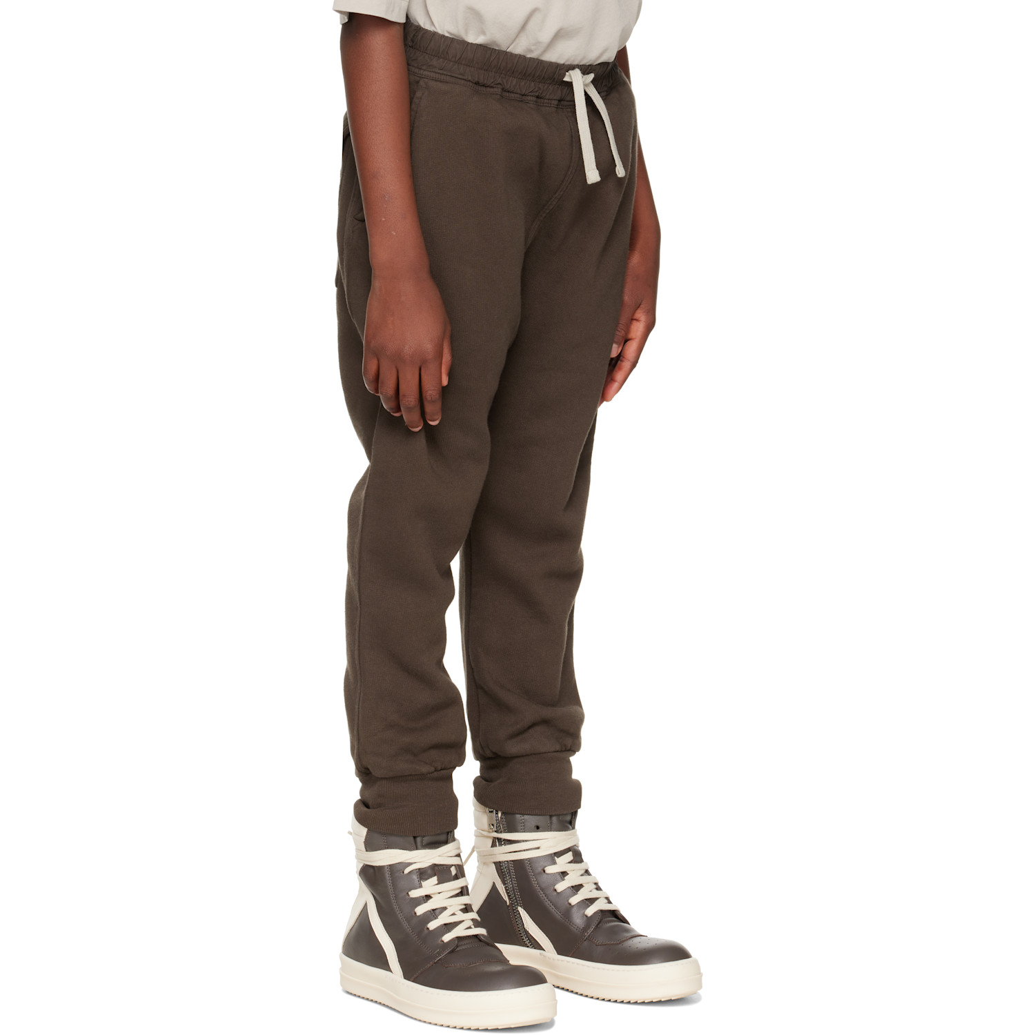  Rick Owens Big Kids Gray Concordians Drawstring Lounge Pants 