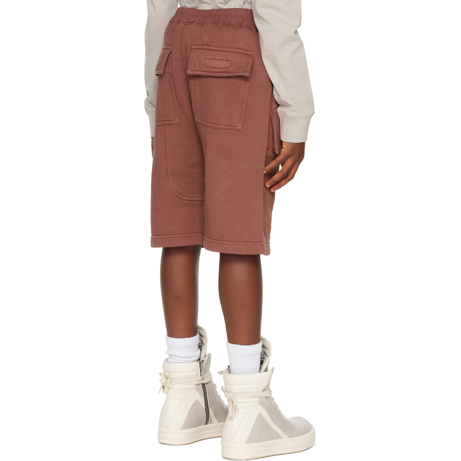 Rick Owens Big Kids Pink Concordians Pods Shorts 