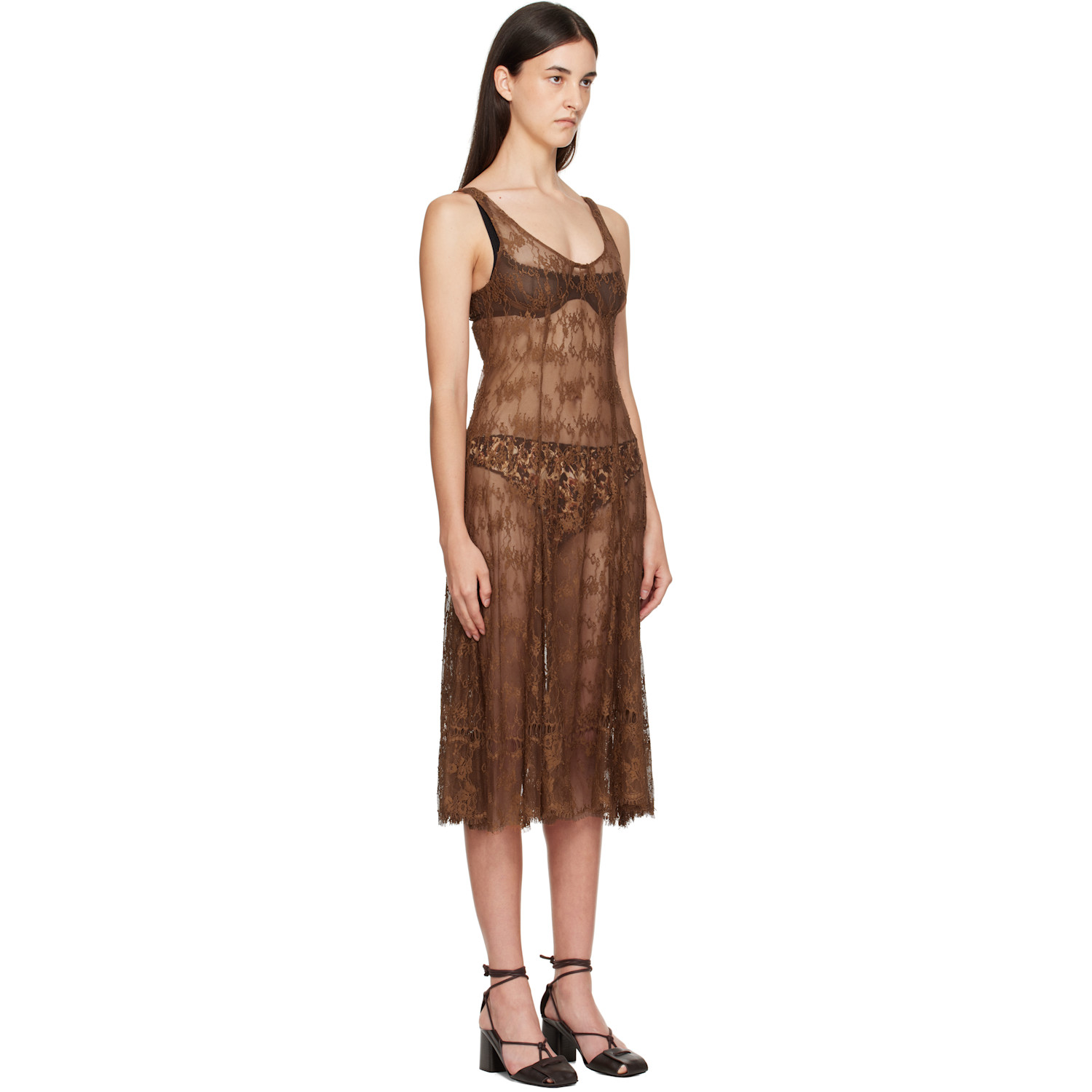  Collina Strada Brown Pamela Maxi Dress 