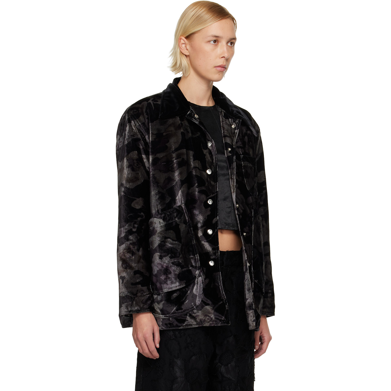  Collina Strada Black & Gray Stable Jacket 
