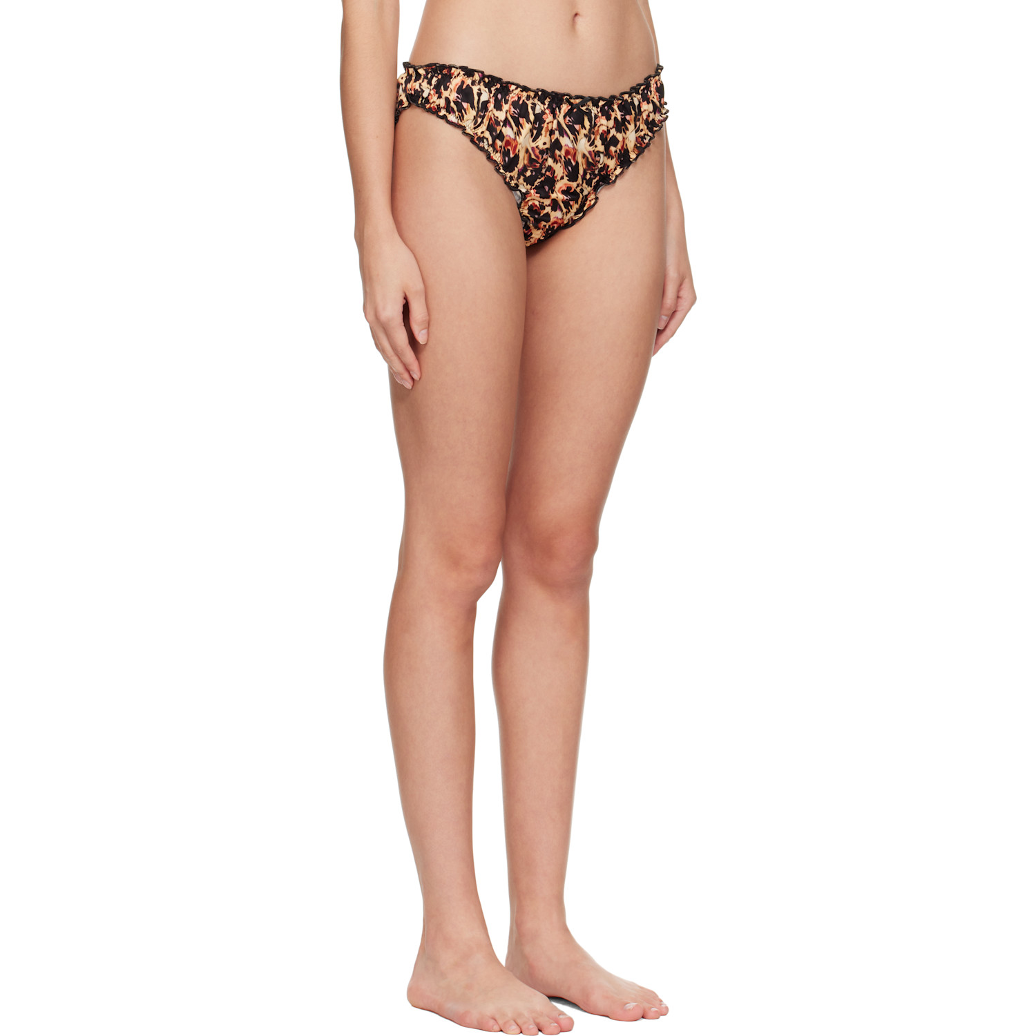  Collina Strada Beige & Black Leopard Peony Magnolia Briefs 