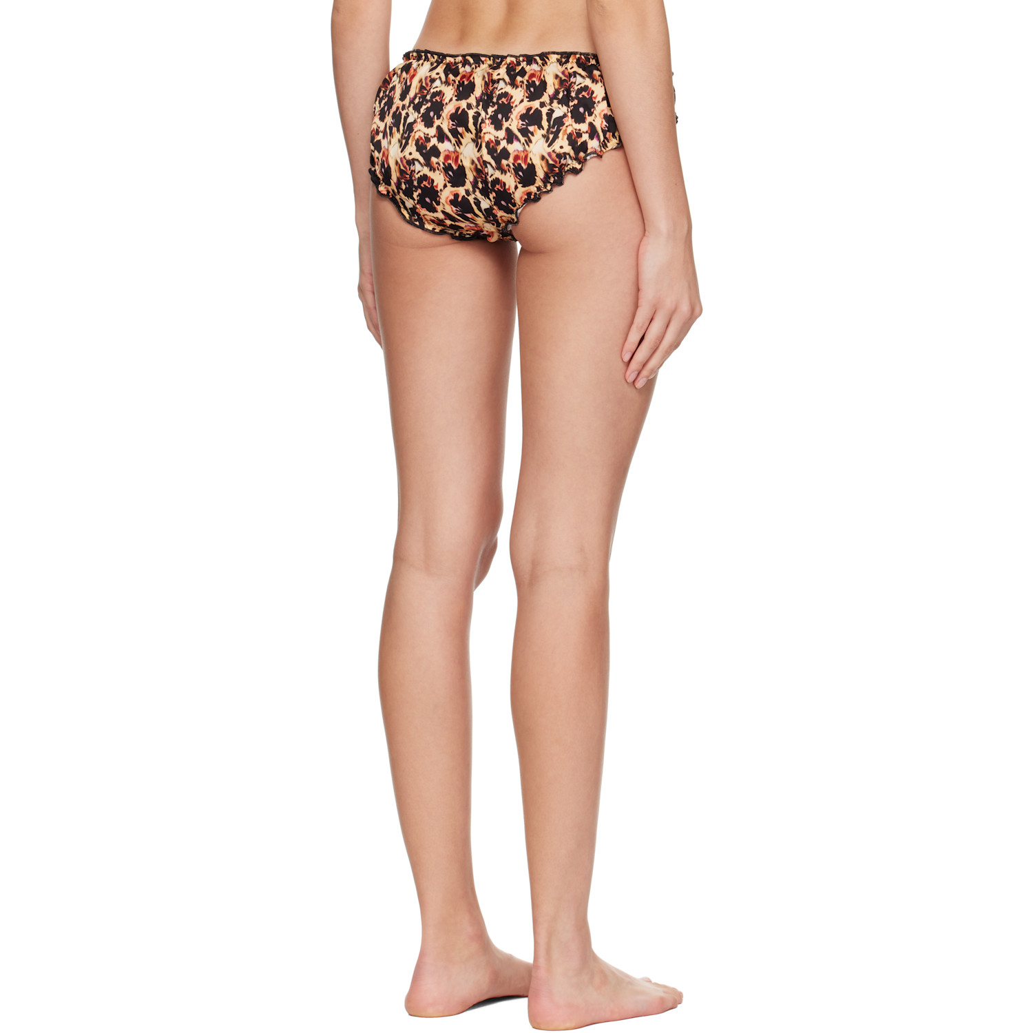  Collina Strada Beige & Black Leopard Peony Magnolia Briefs 