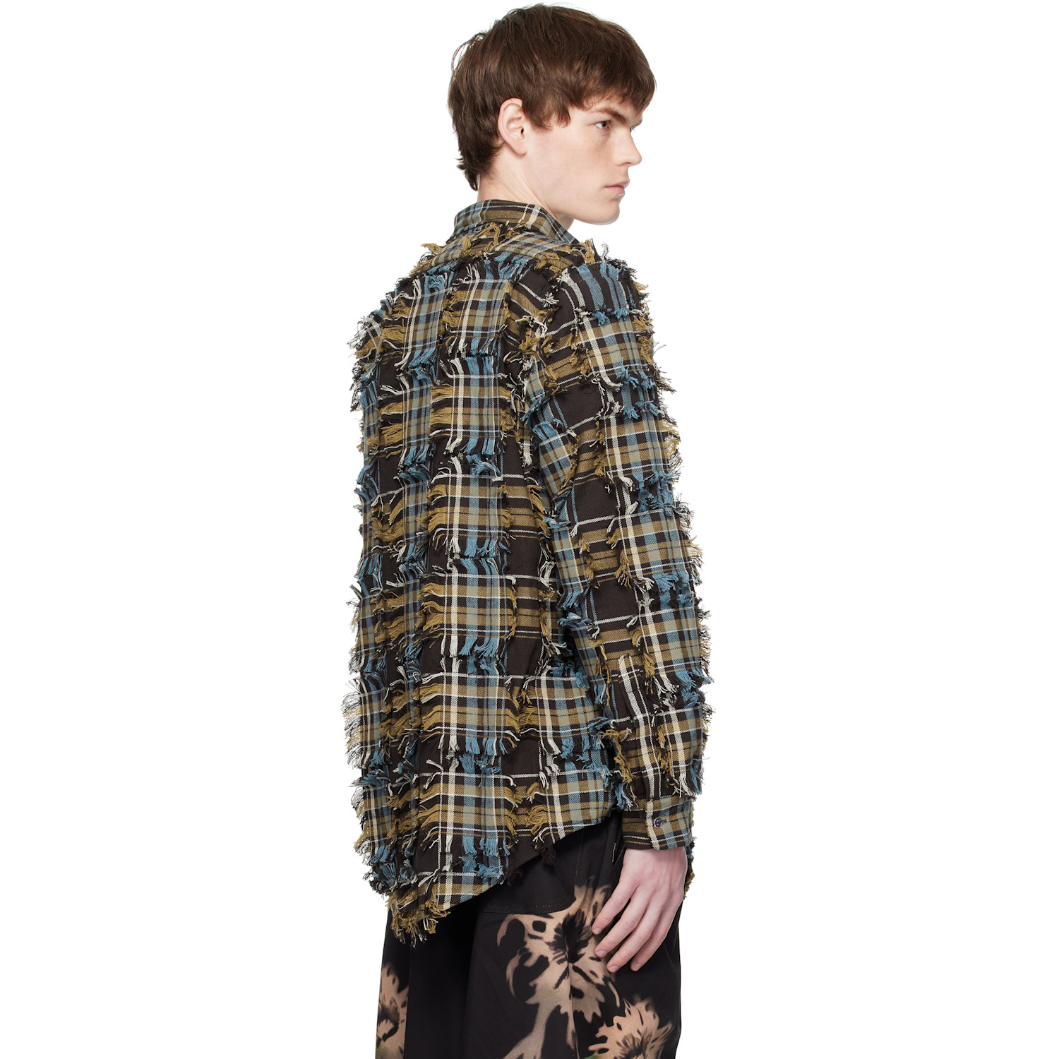  Collina Strada Brown & Blue Bat Button-up Shirt 