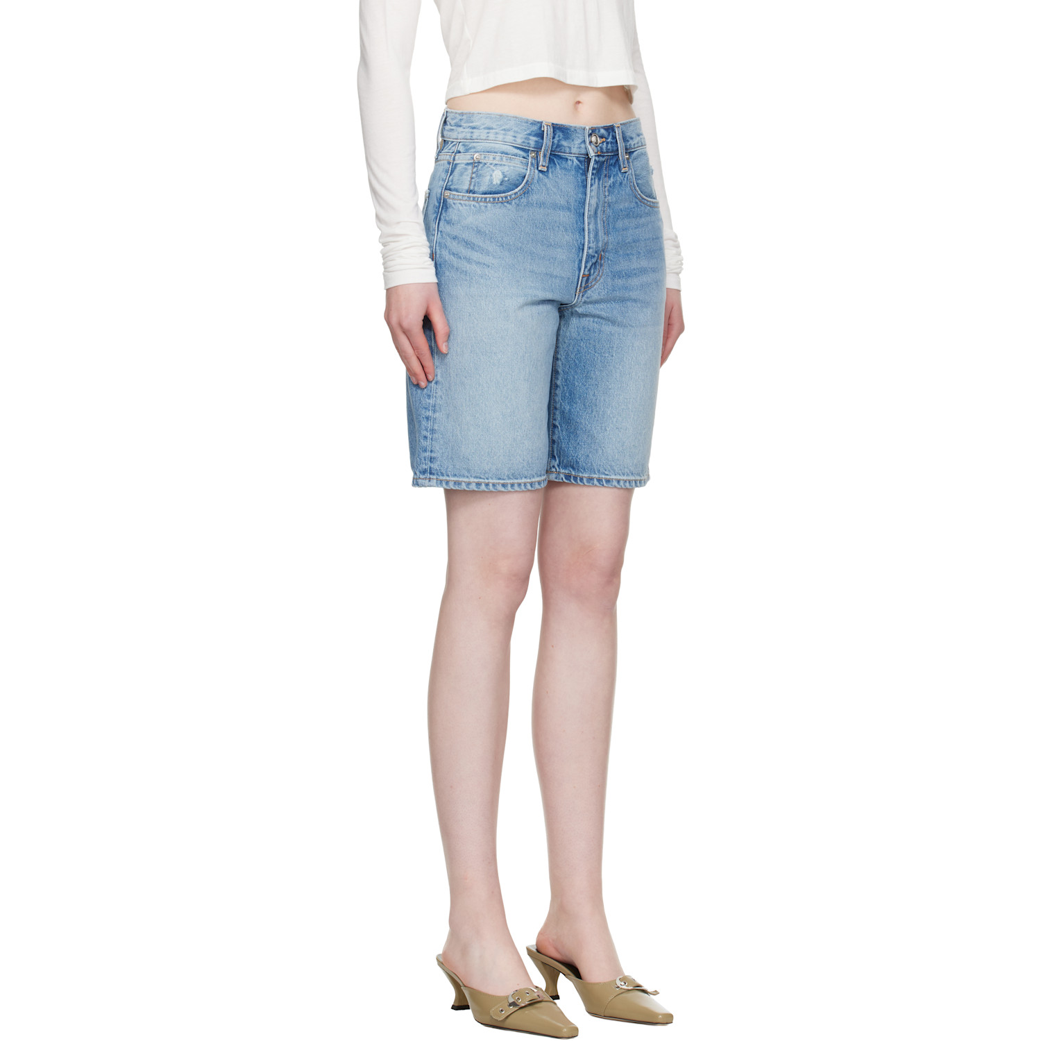  Slvrlake Blue Bermuda Denim Shorts 