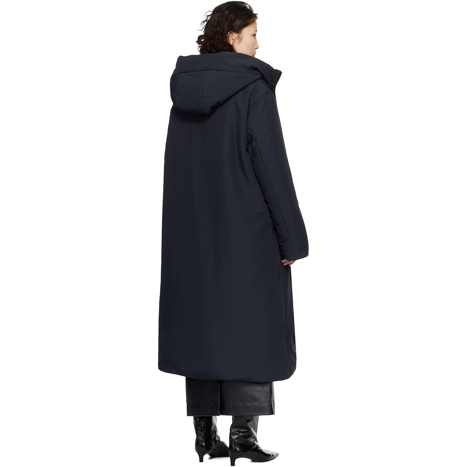  Jil Sander Black Relaxed Fit Long Down Coat 
