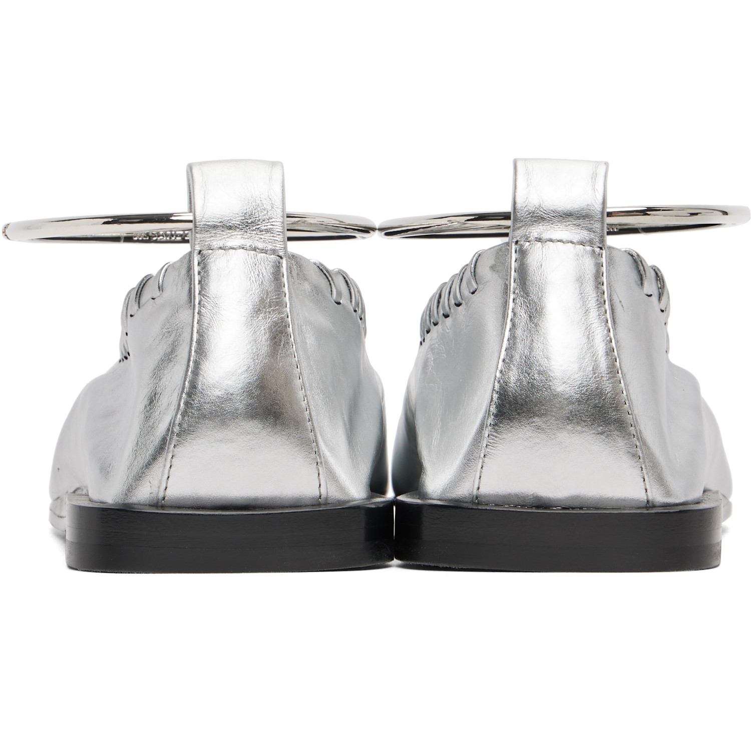  Jil Sander Silver Ring Ballerina Flats 