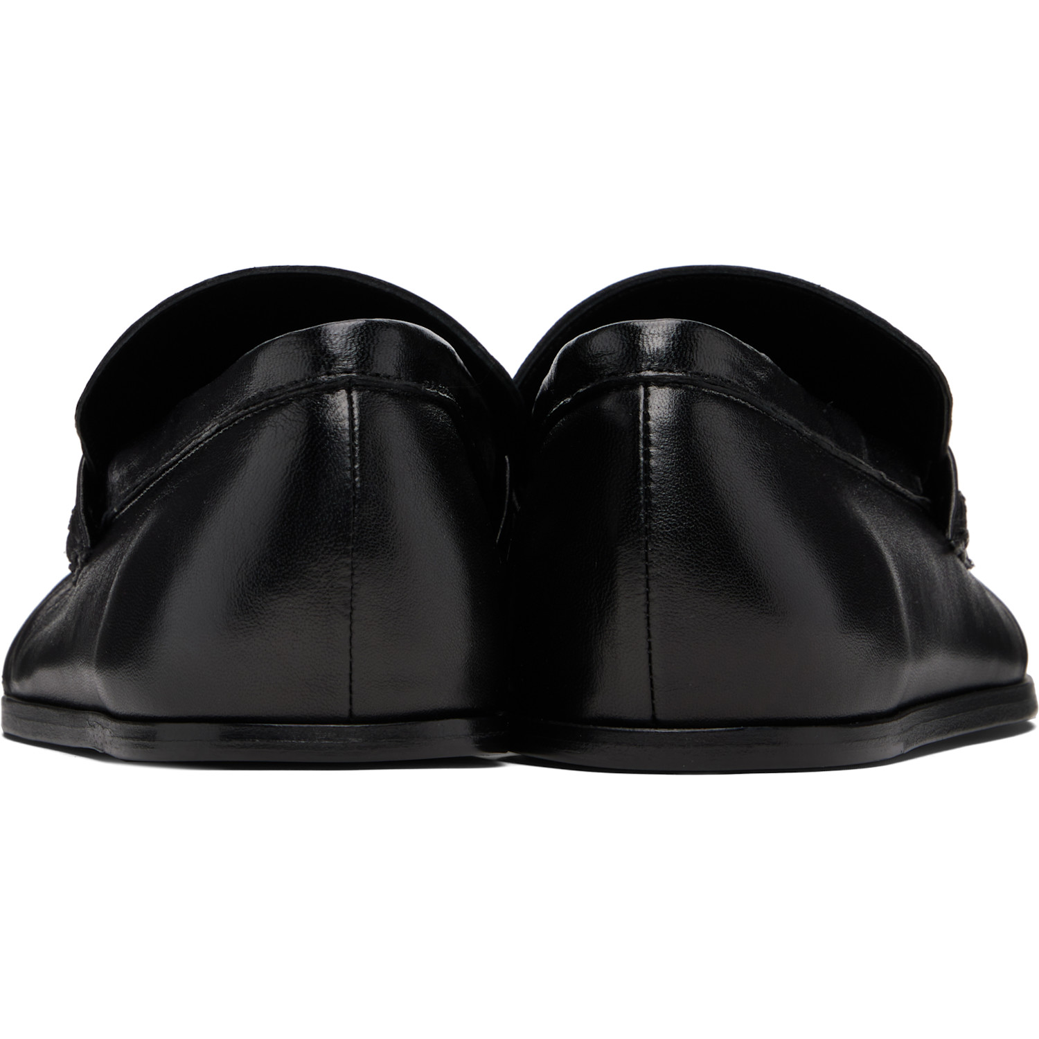  Jil Sander Black Square Toe Loafers 