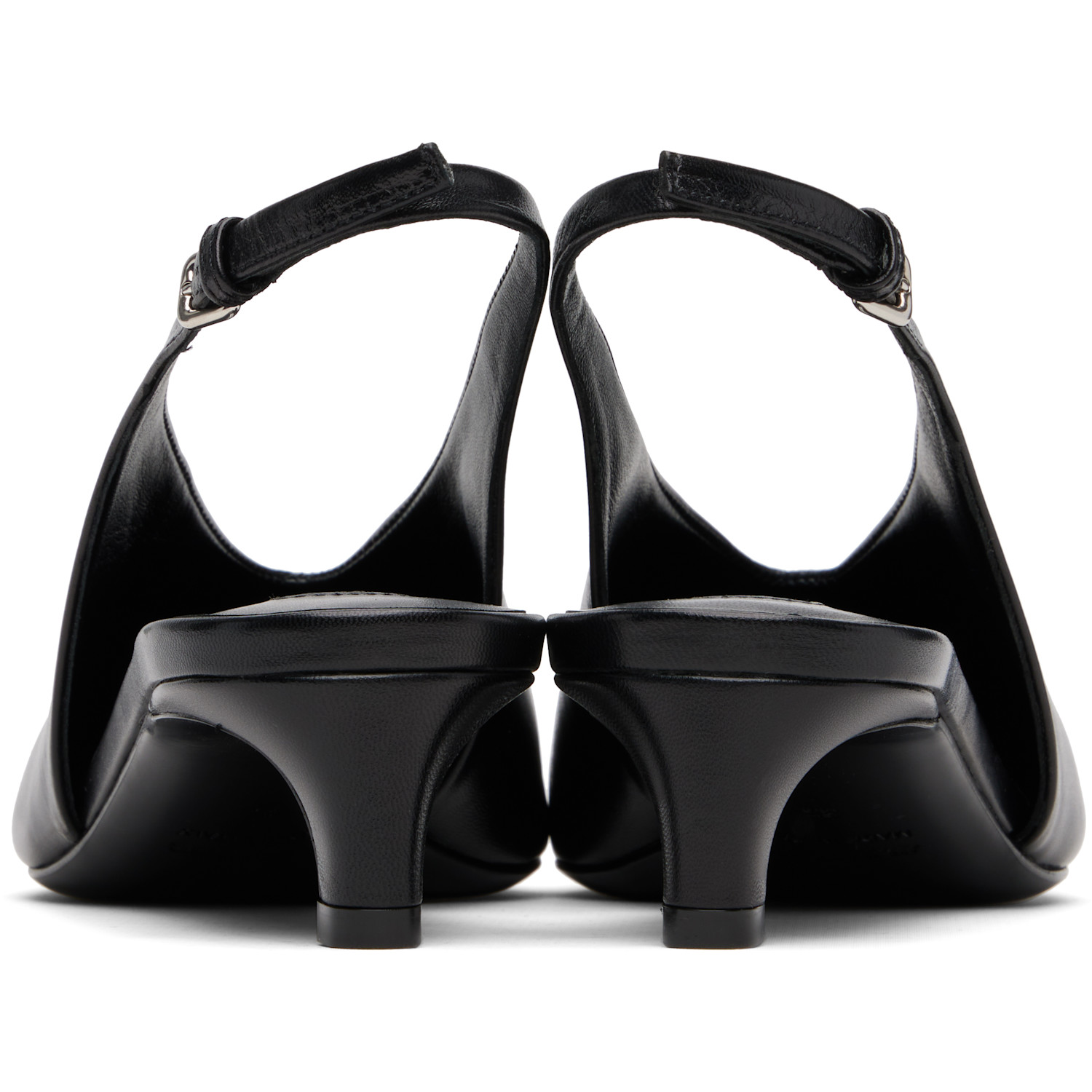  Jil Sander Black Slingback Heels 