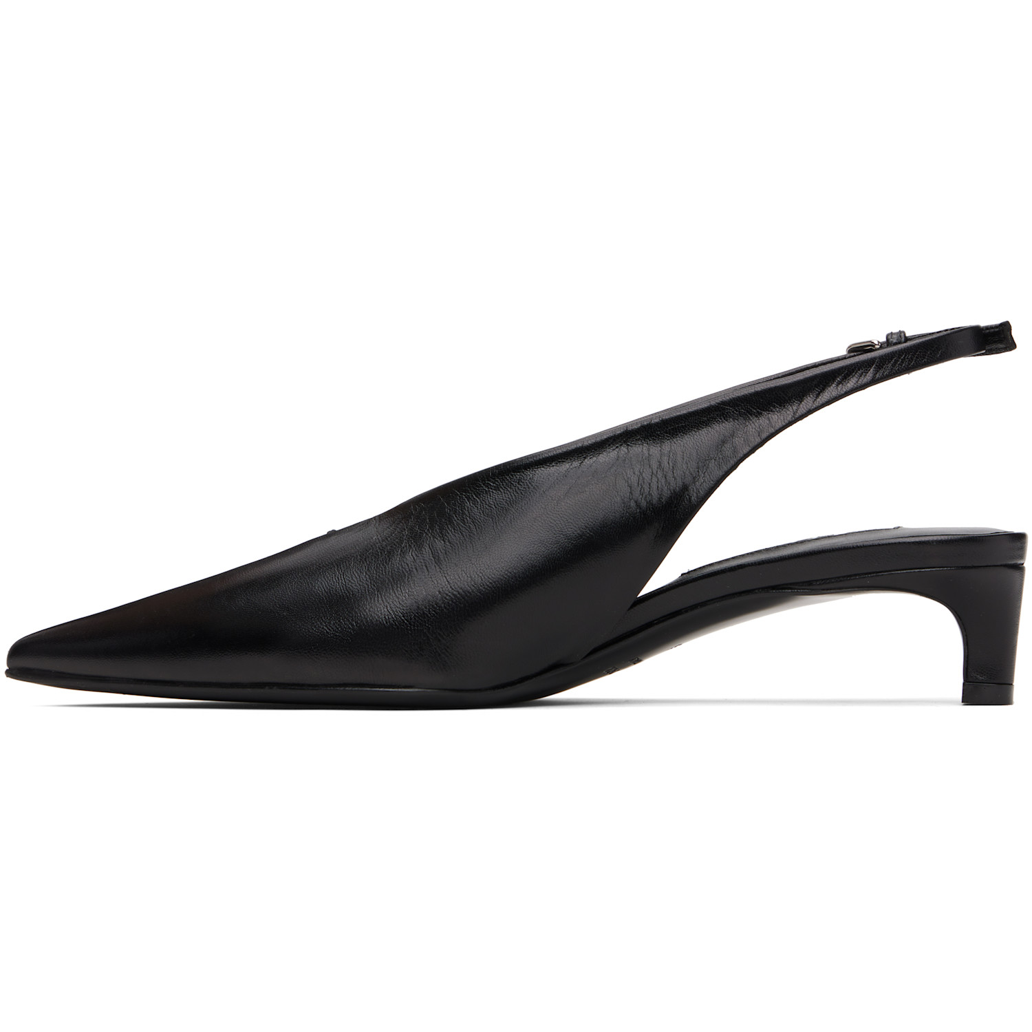  Jil Sander Black Slingback Heels 