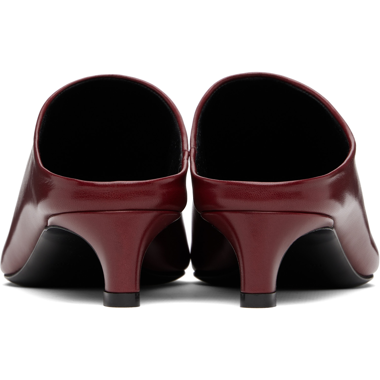  Jil Sander Red Pointed Toe Mule Heels 