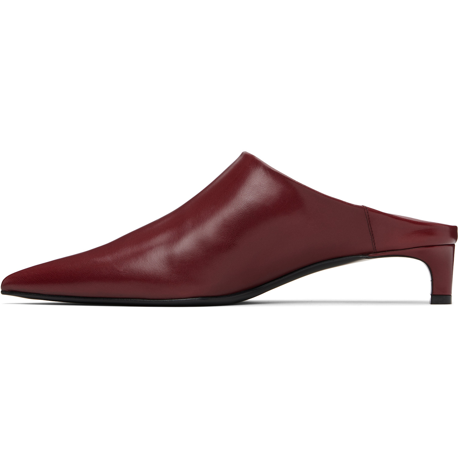  Jil Sander Red Pointed Toe Mule Heels 