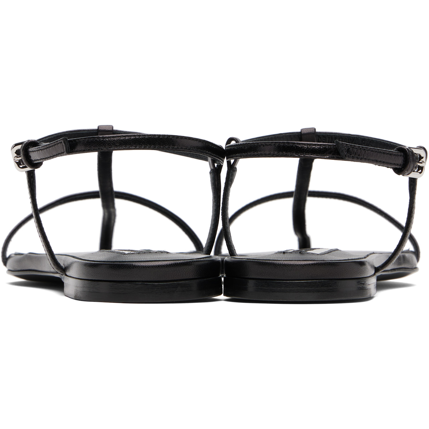 Jil Sander Black Cage Flat Sandals 