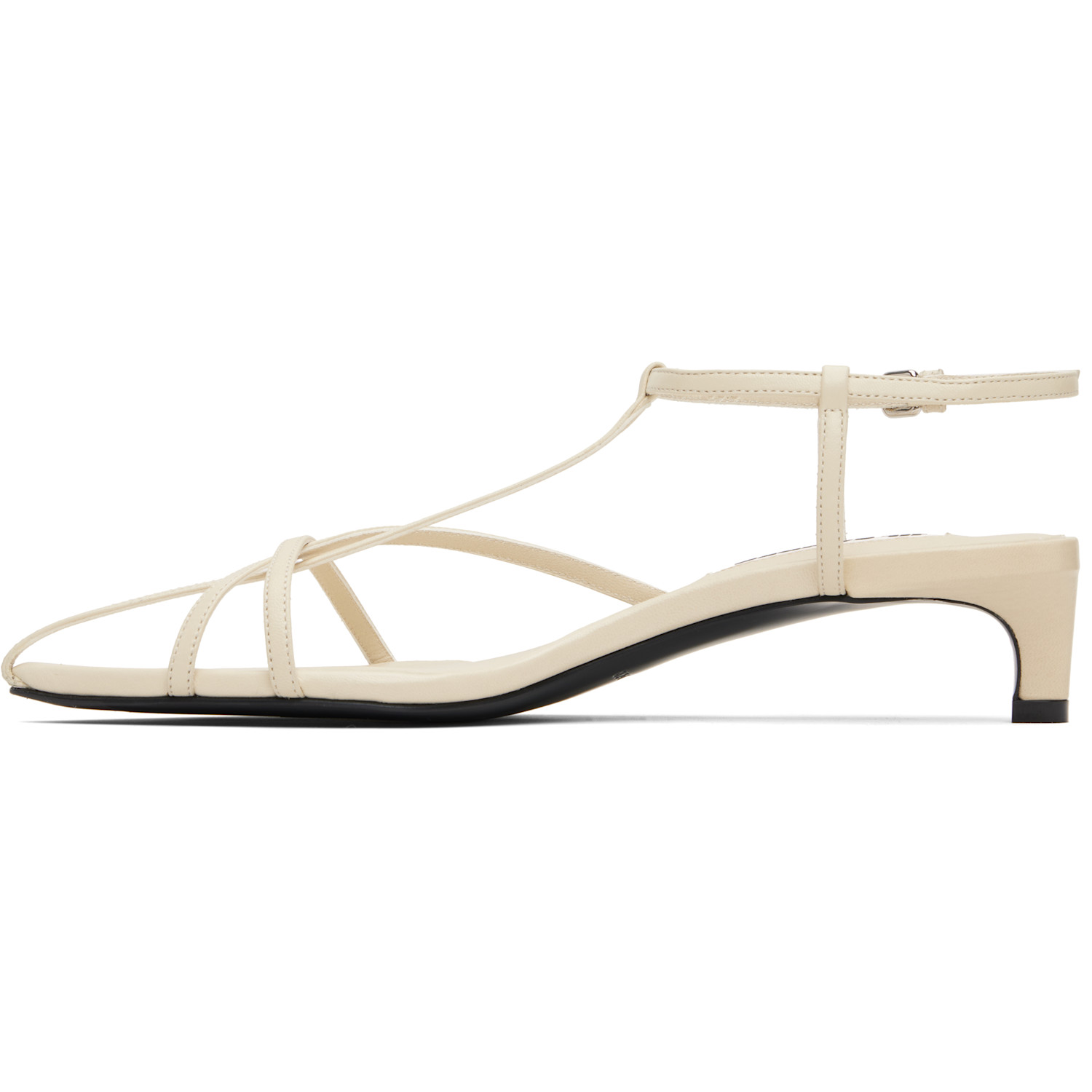  Jil Sander Off-white Cage Low Heeled Sandals 
