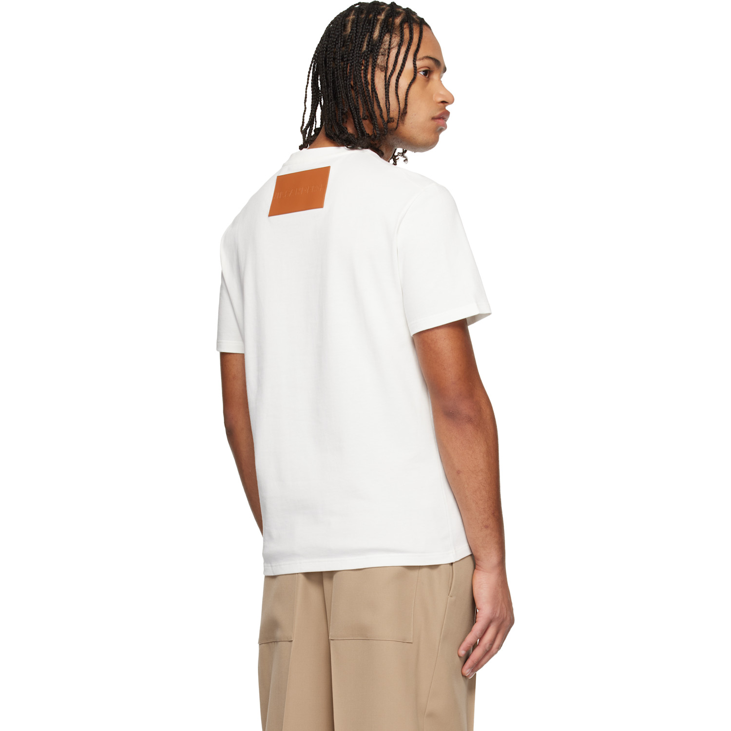  Jil Sander White Logo Patch T-shirt 