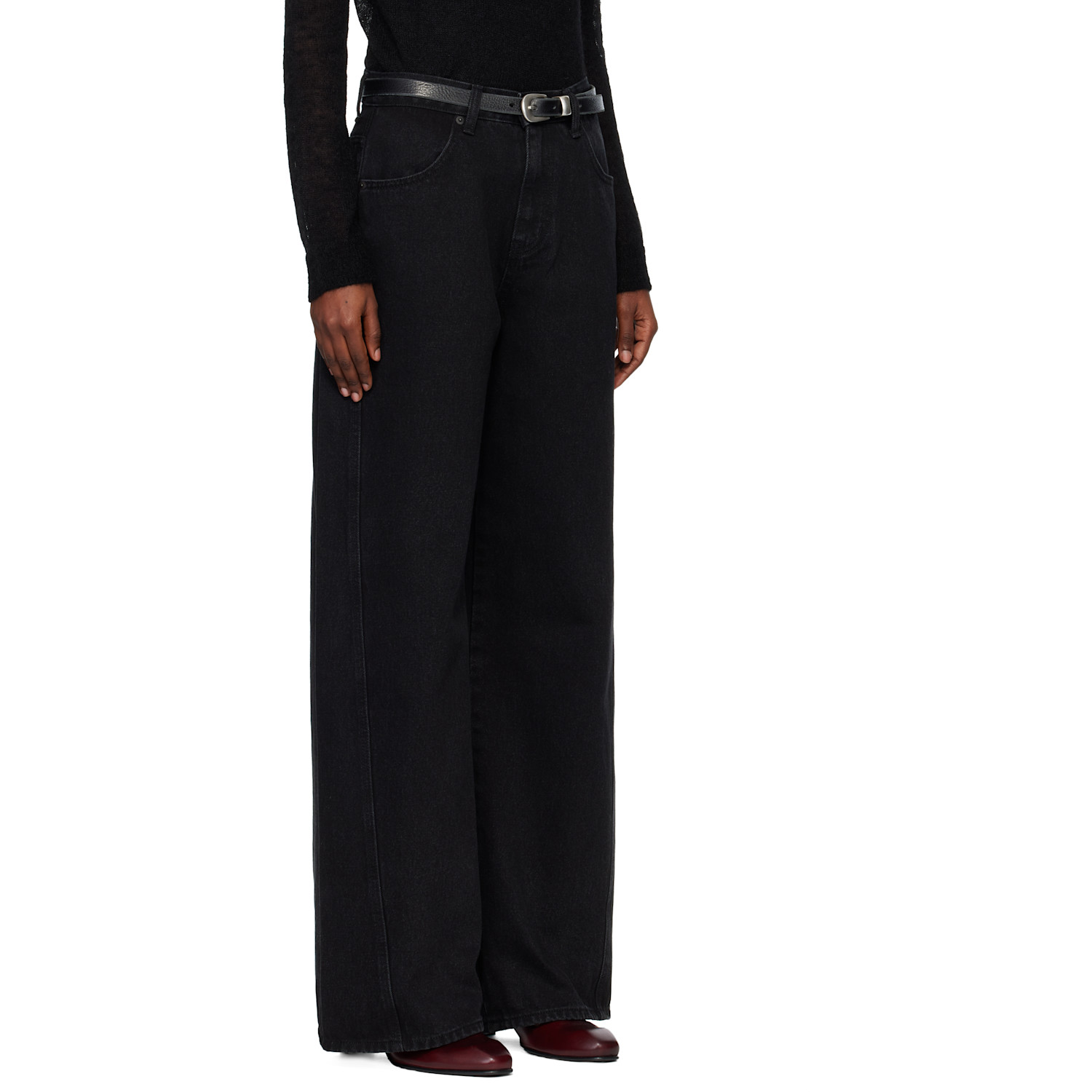  Tonywack Black Oversized Wide-leg Denim Jeans 